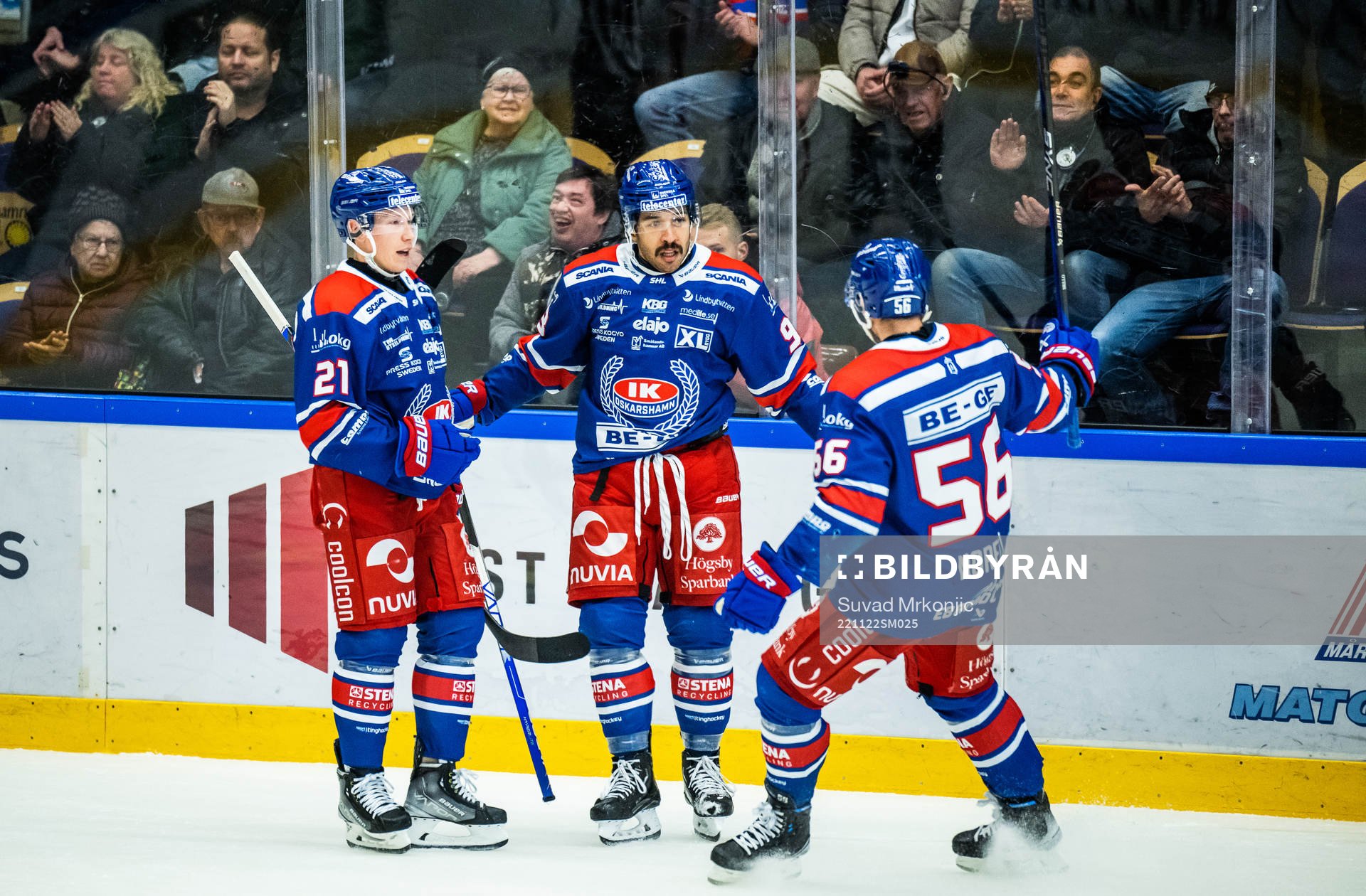 Oskarshamns Cameron Brace jublar