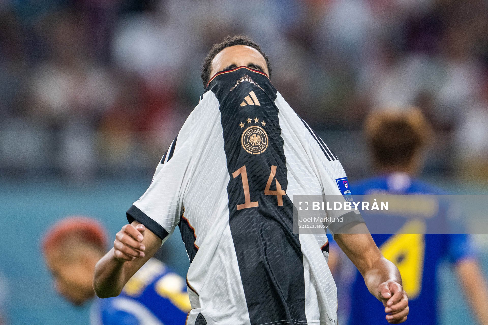 Jamal Musiala of Germany looks dejected