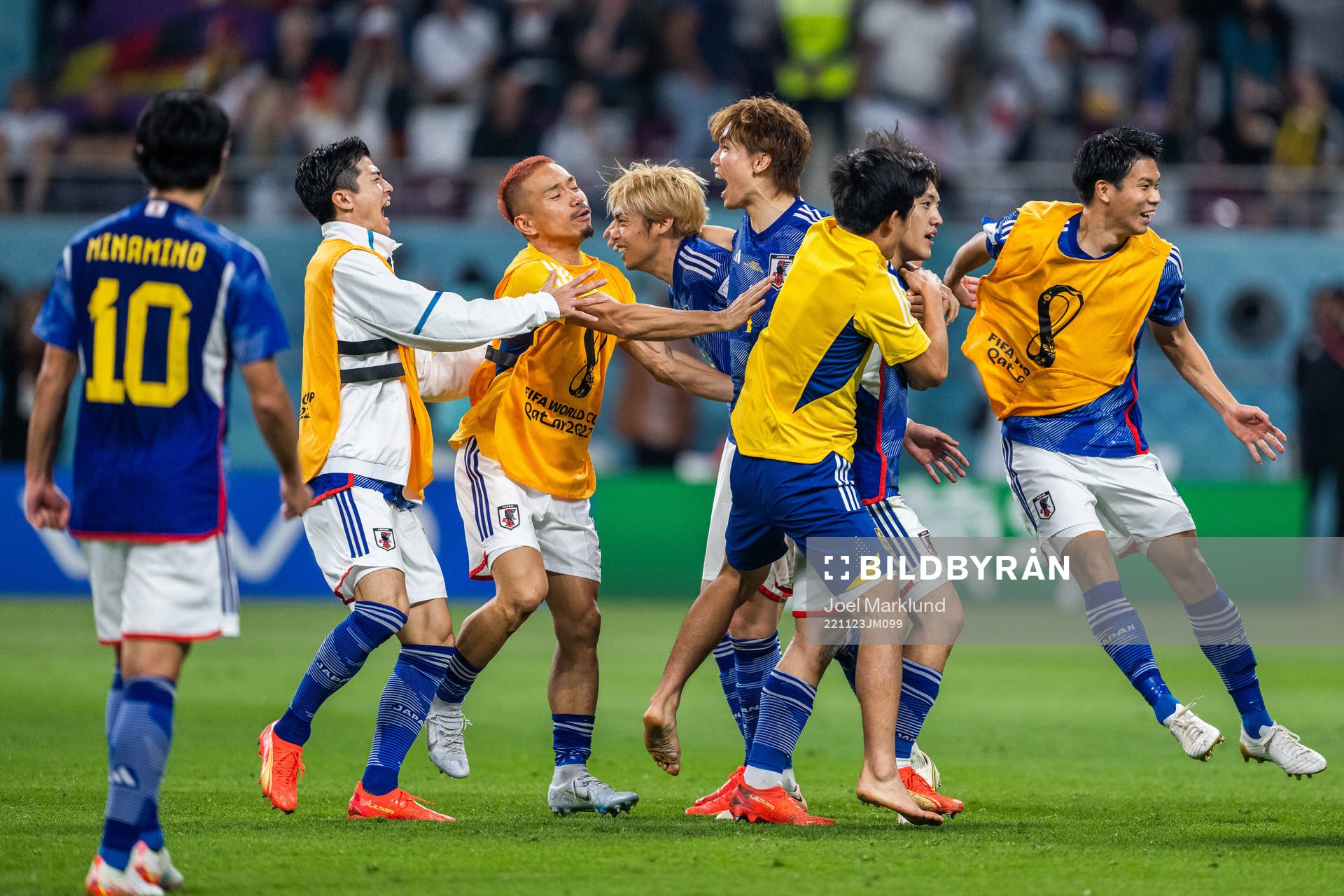 Players of Japan celebrate