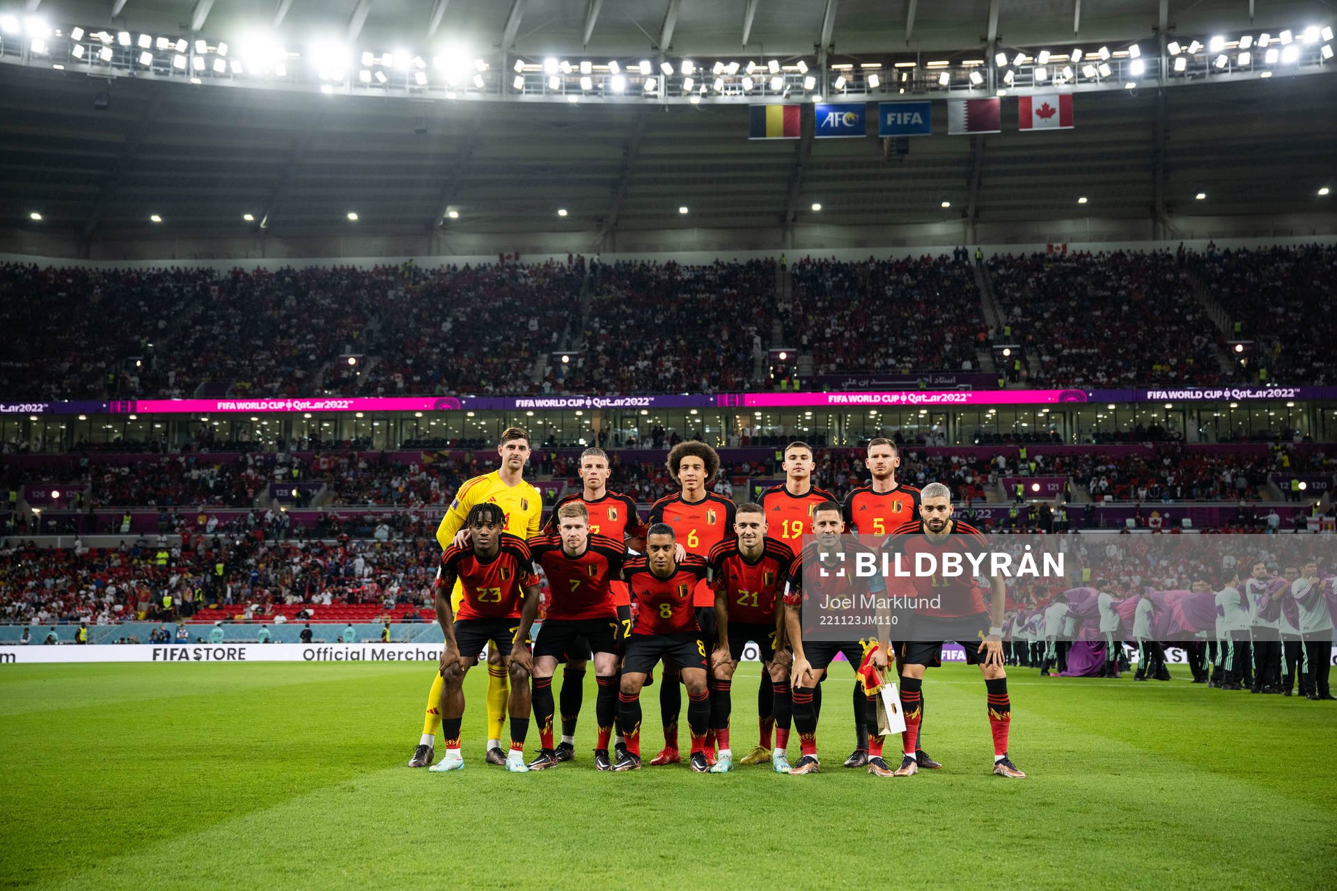 The starting eleven of Belgium