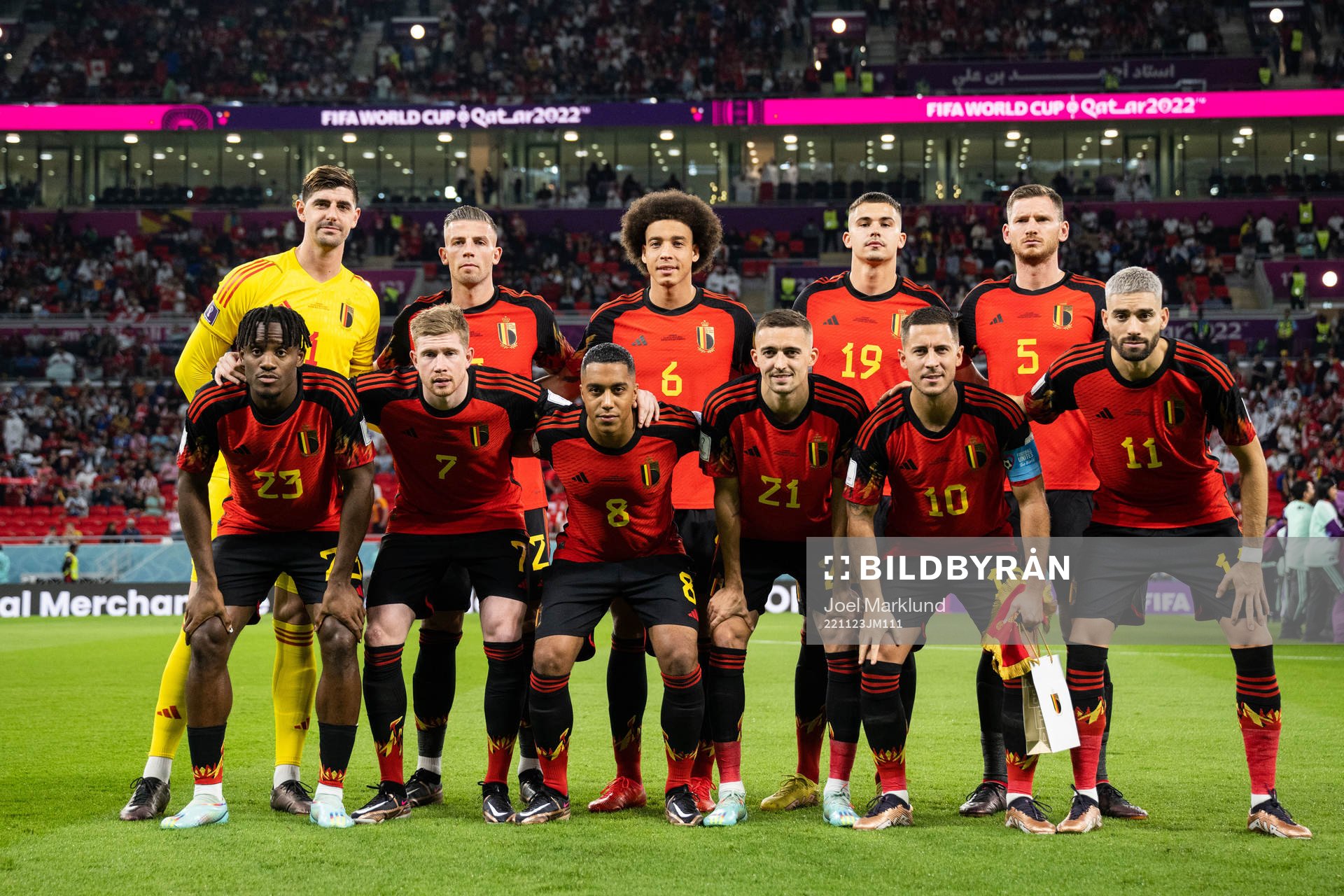 The starting eleven of Belgium