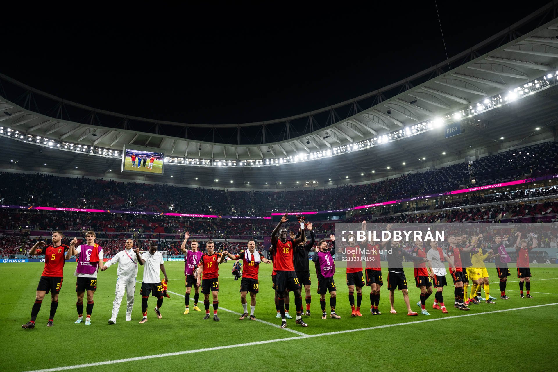 Players of Belgium celebrate