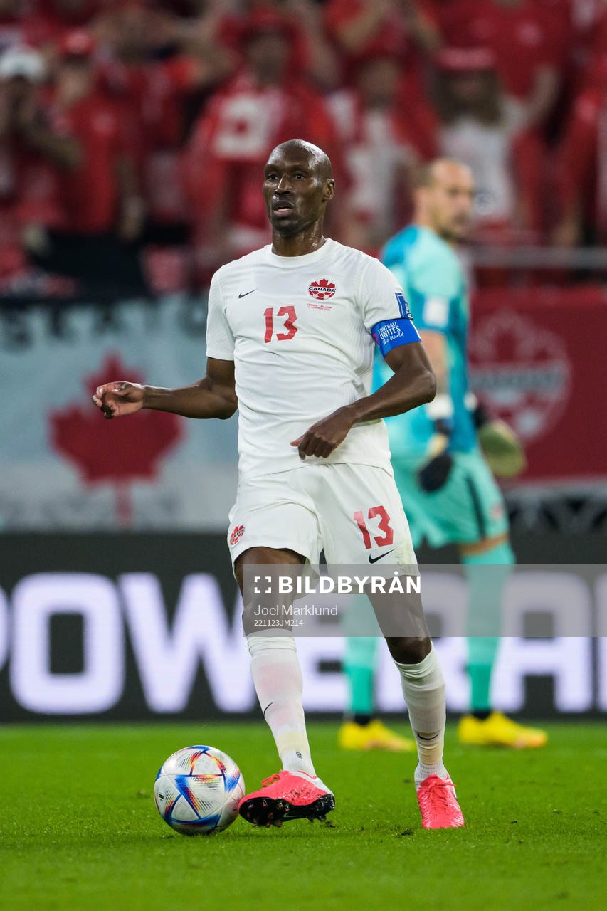 Atiba Hutchinson of Canada during the FIFA World Cup 2022 football match between Belgium and Canada on November 23, 2022 in Doha.