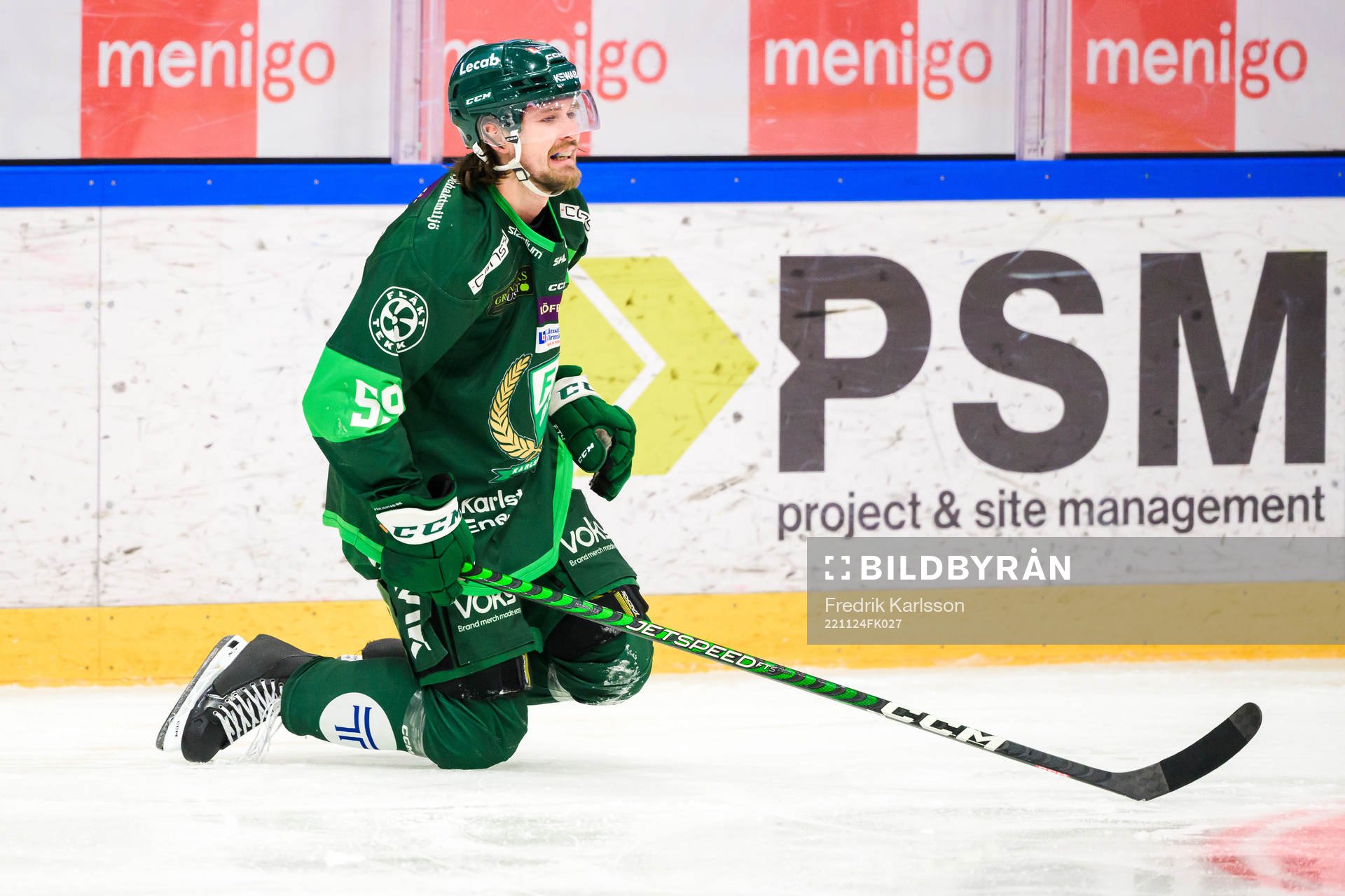 Färjestads Linus Johansson har ont