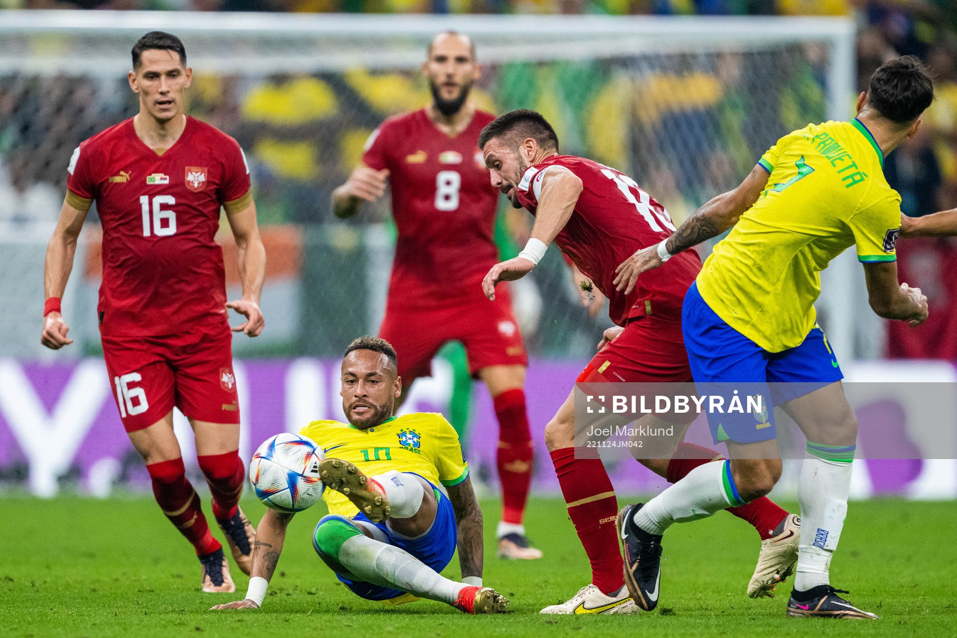 Sasa Lukic and Dusan Tadic of Serbia compete for the ball