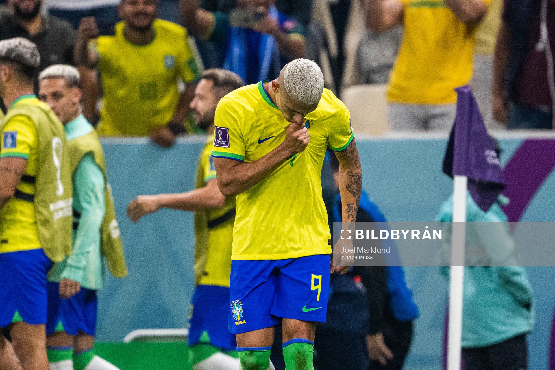 Richarlison of Brazil celebrates
