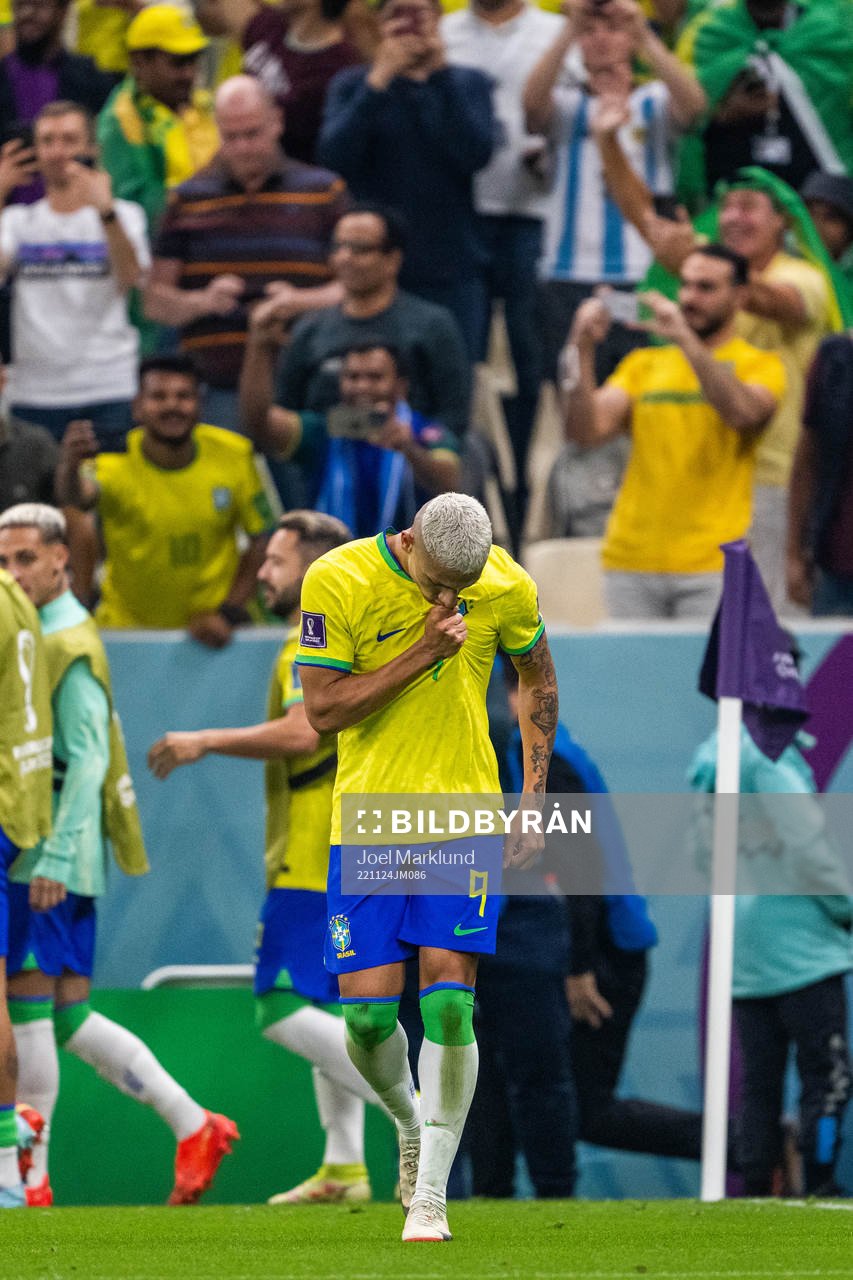 Richarlison of Brazil celebrates