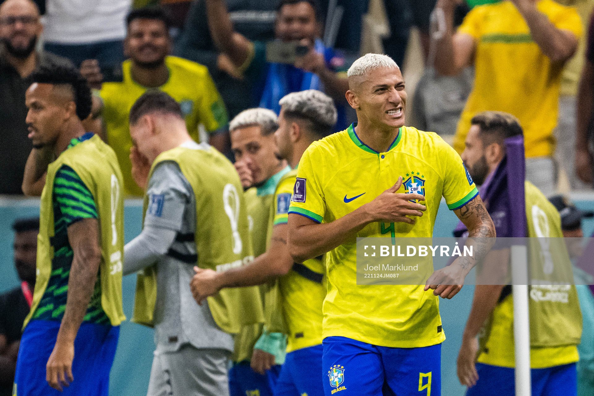 Richarlison of Brazil celebrates
