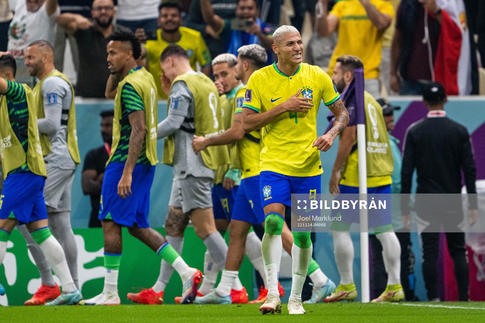 Richarlison of Brazil celebrates