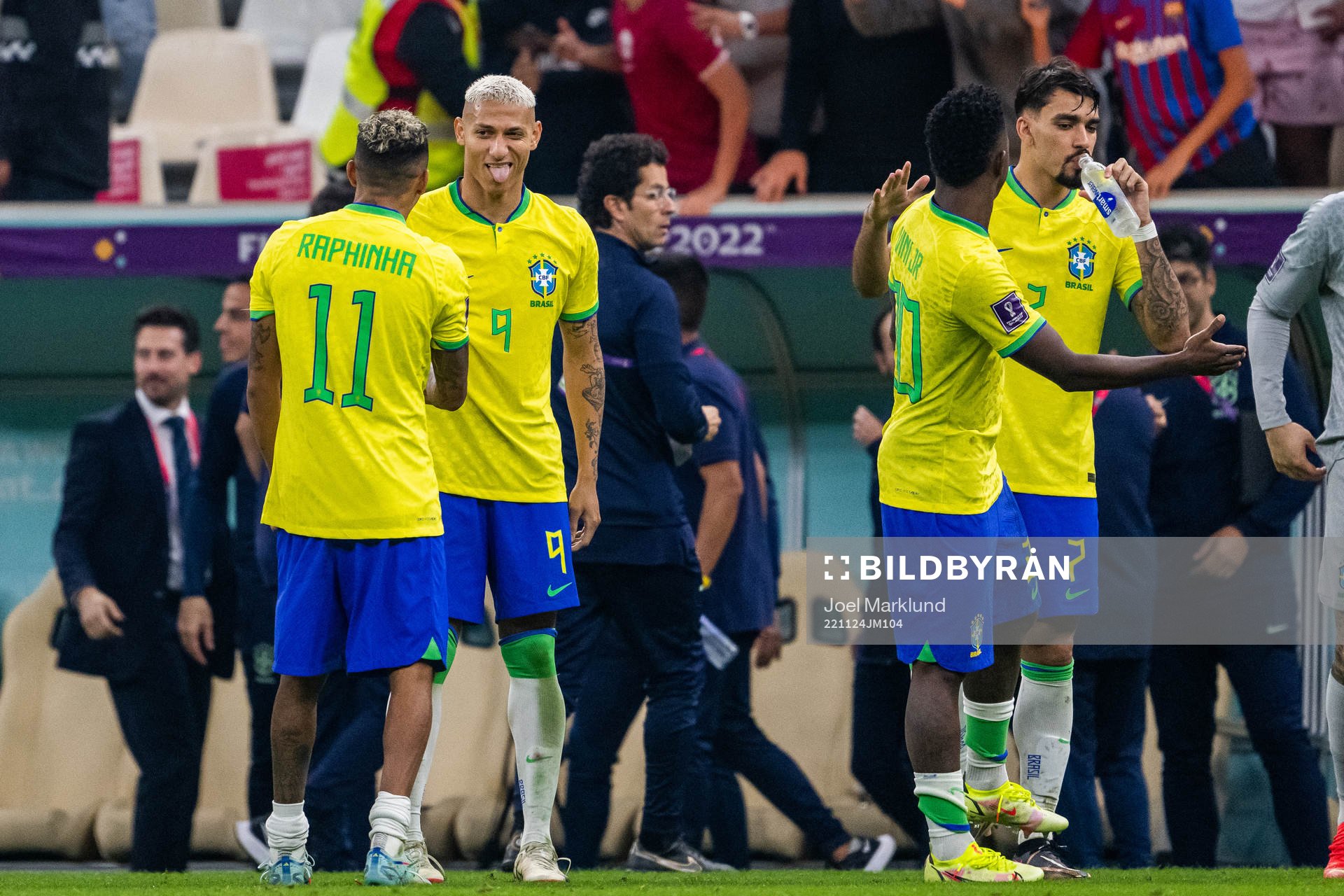 Raphinha and Richarlison of Brazil