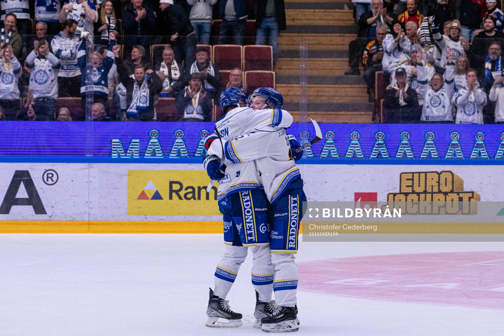 Leksands Martin Karlsson och Kalle Östman jublar