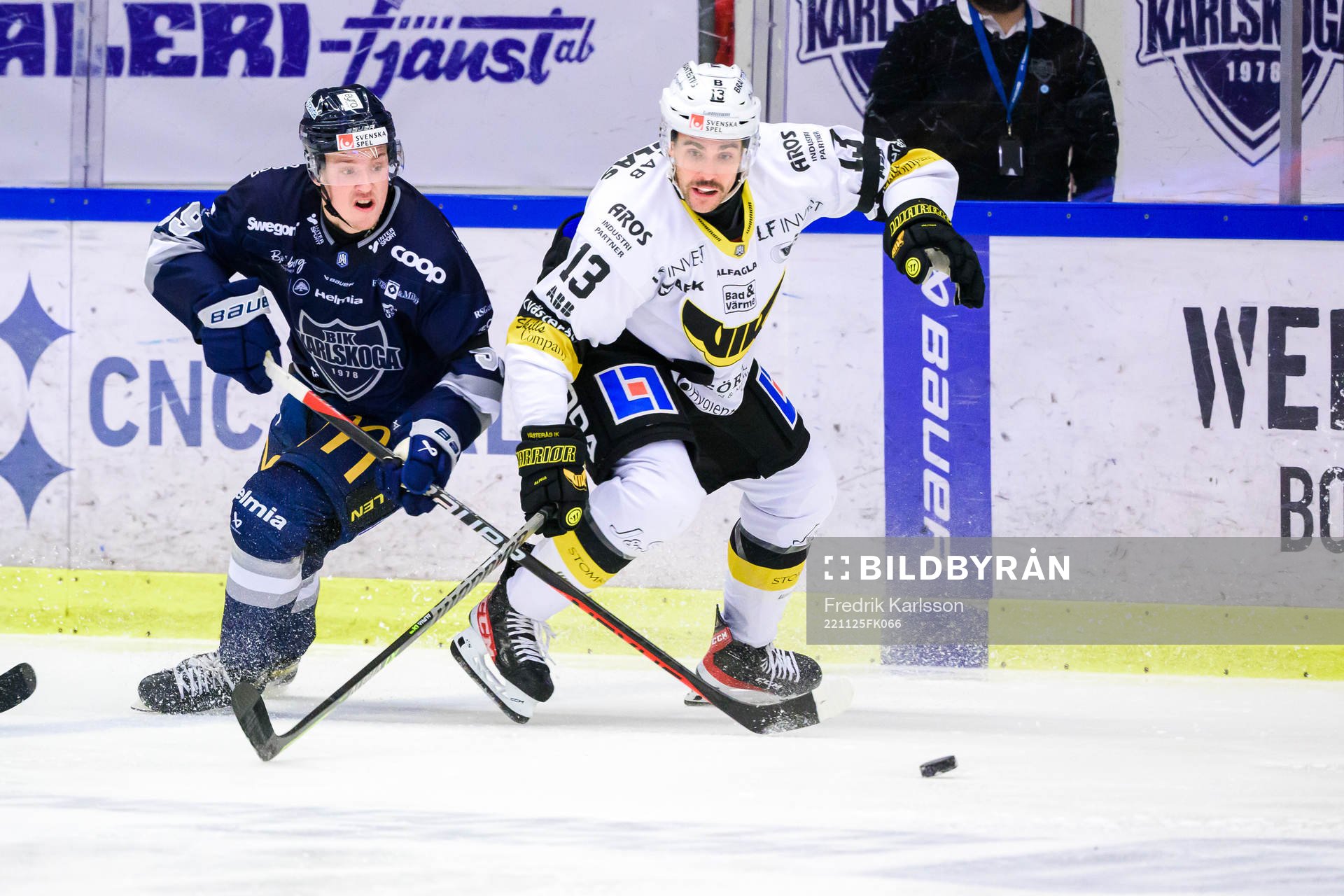 Karlskogas Filip Barklund och Västerås Trevor Cheek