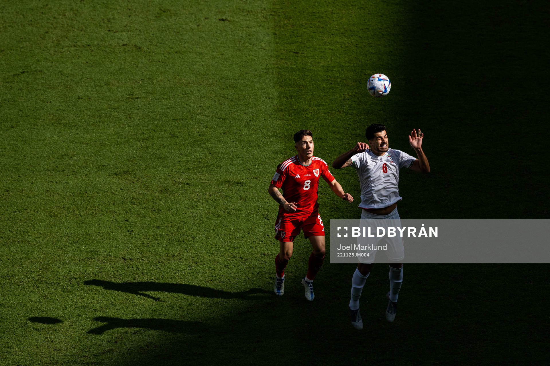 Harry Wilson of Wales and Saeid Ezatolahi of Iran