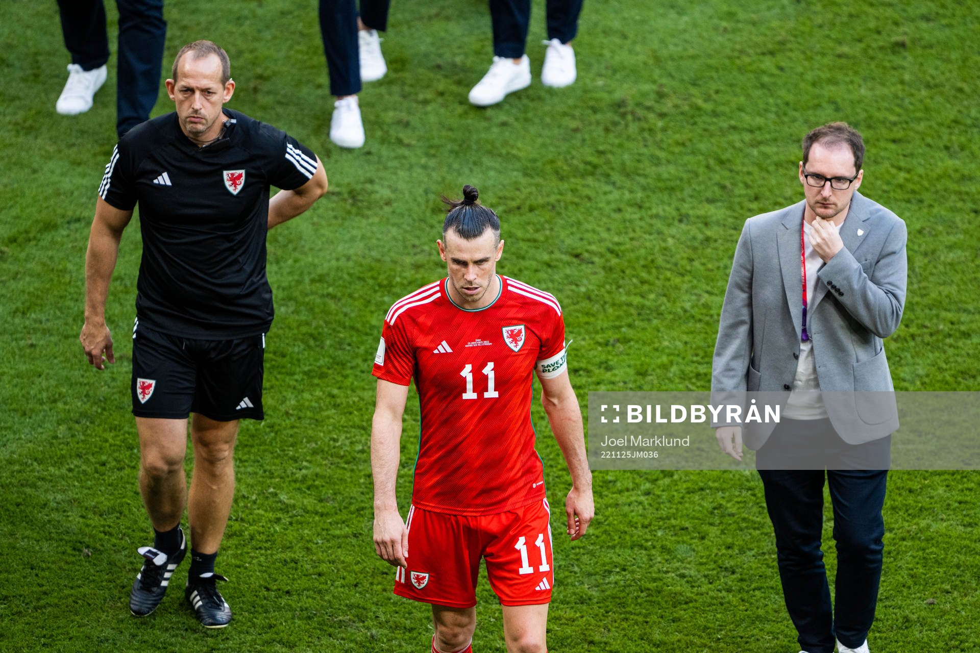 Gareth Bale of Wales looks dejected