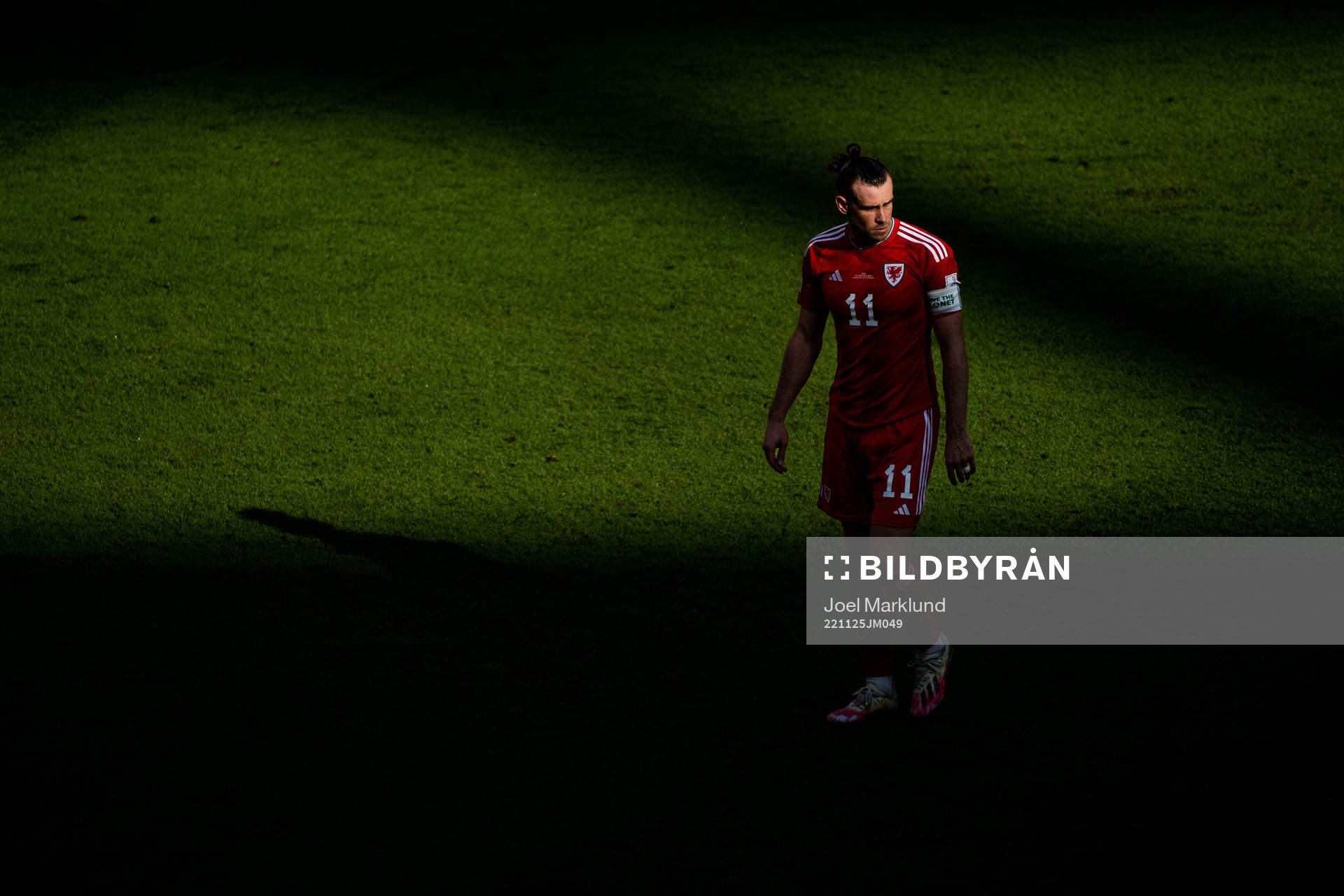 Gareth Bale of Wales looks dejected