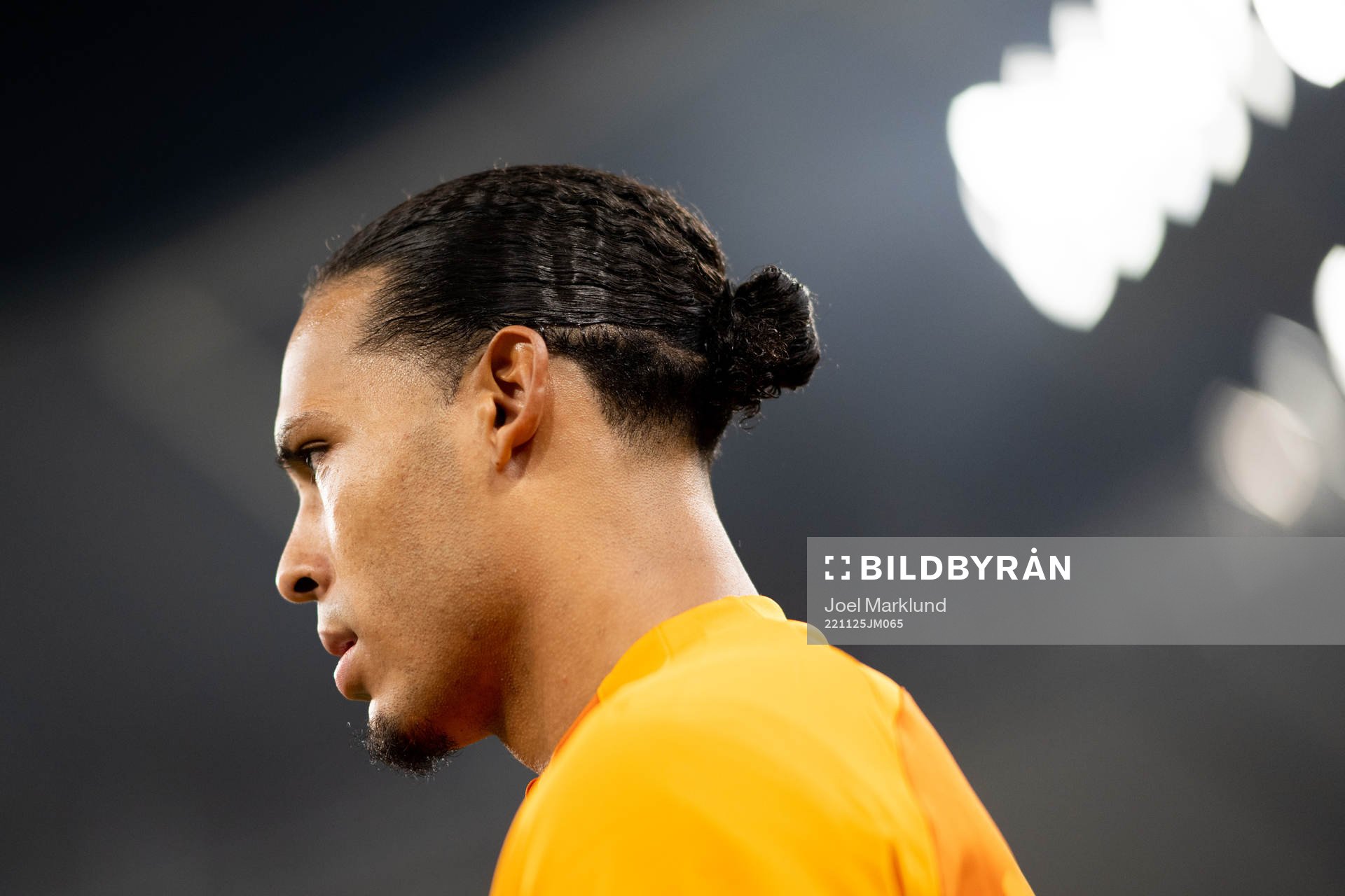 Virgil van Dijk of Netherlands enter the field for the FIFA