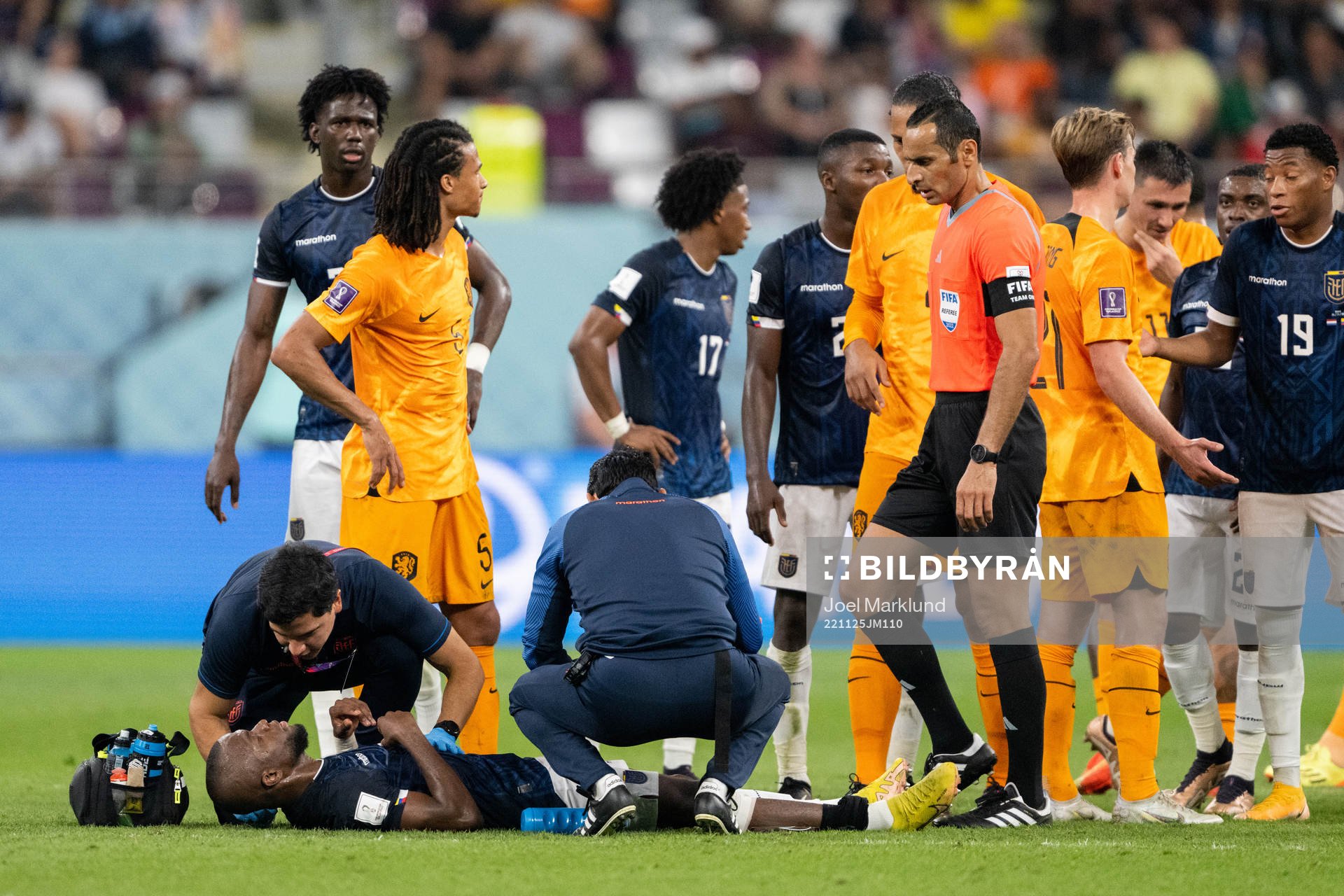 Enner Valencia of Ecuador in pain