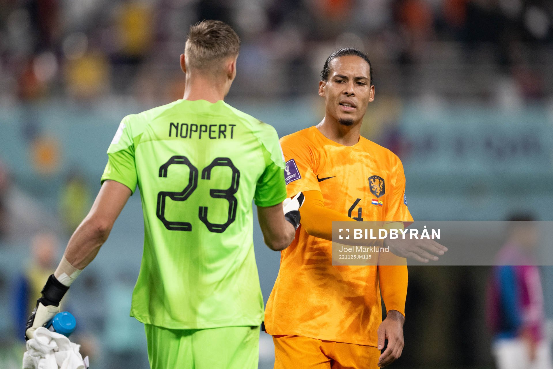Goalkeeper Andries Noppert and Virgil van Dijk of