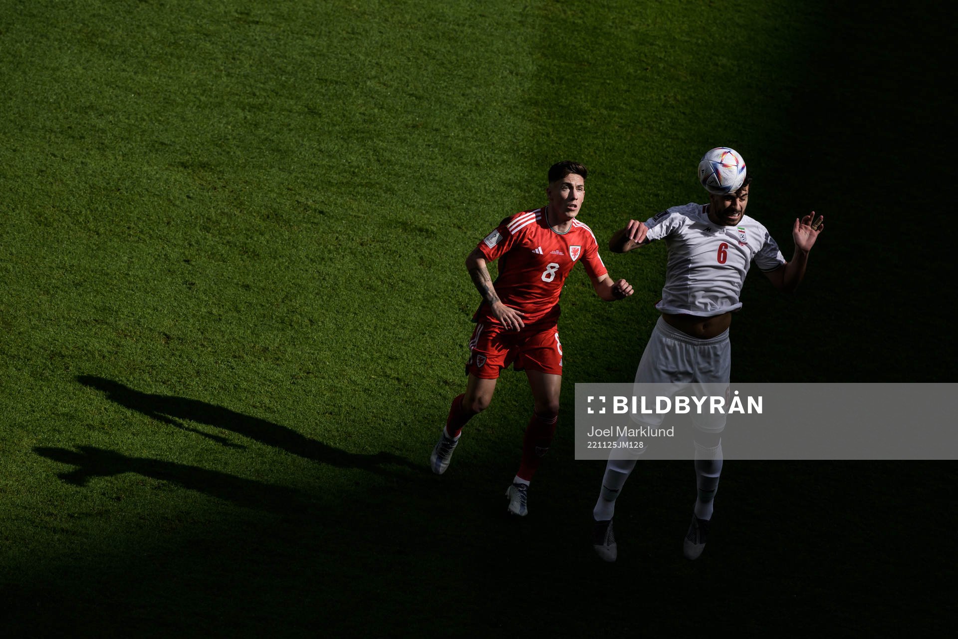 Harry Wilson of Wales and Saeid Ezatolahi of Iran