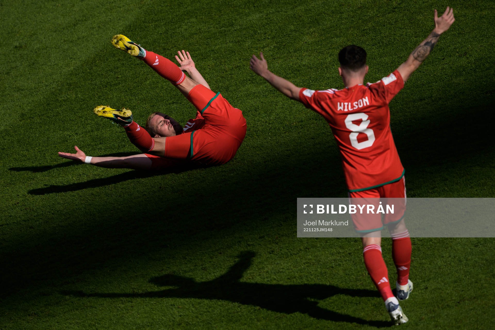 Aaron Ramsey and Harry Wilson of Wales