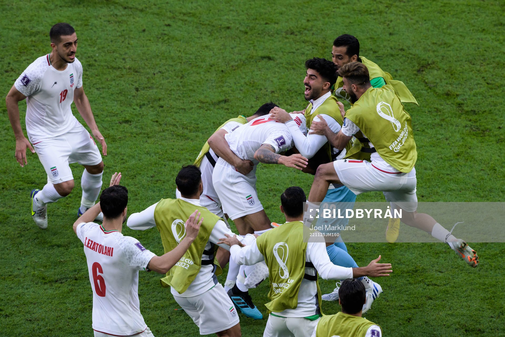 Players of Iran celebrate