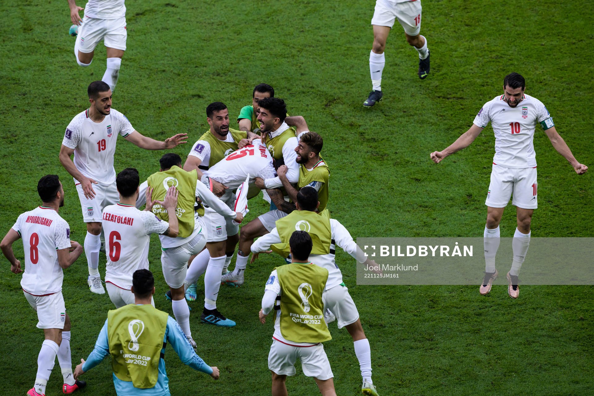Players of Iran celebrate