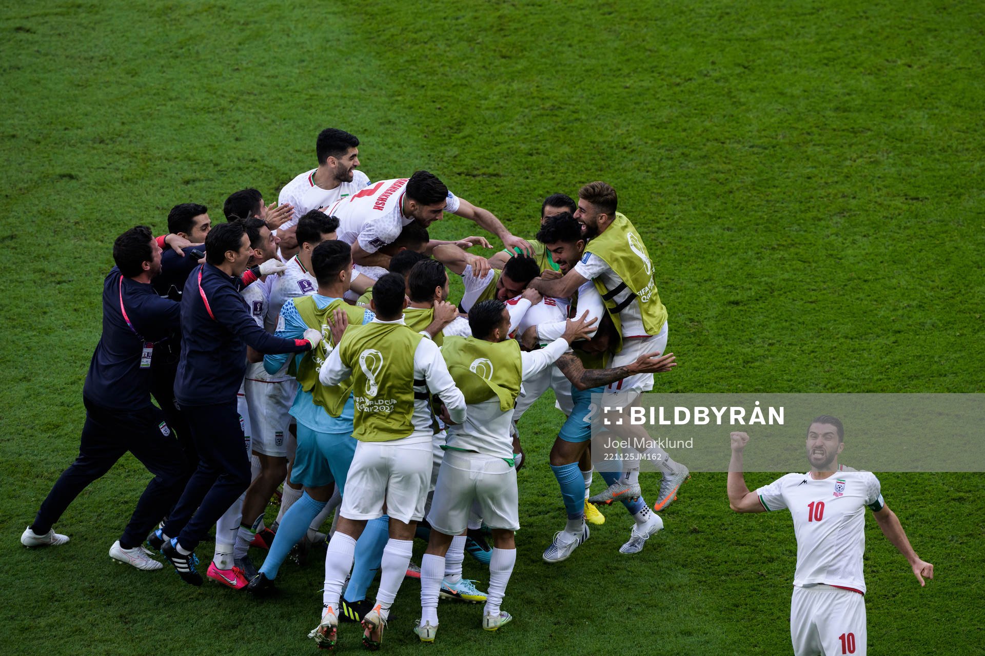 Players of Iran celebrate