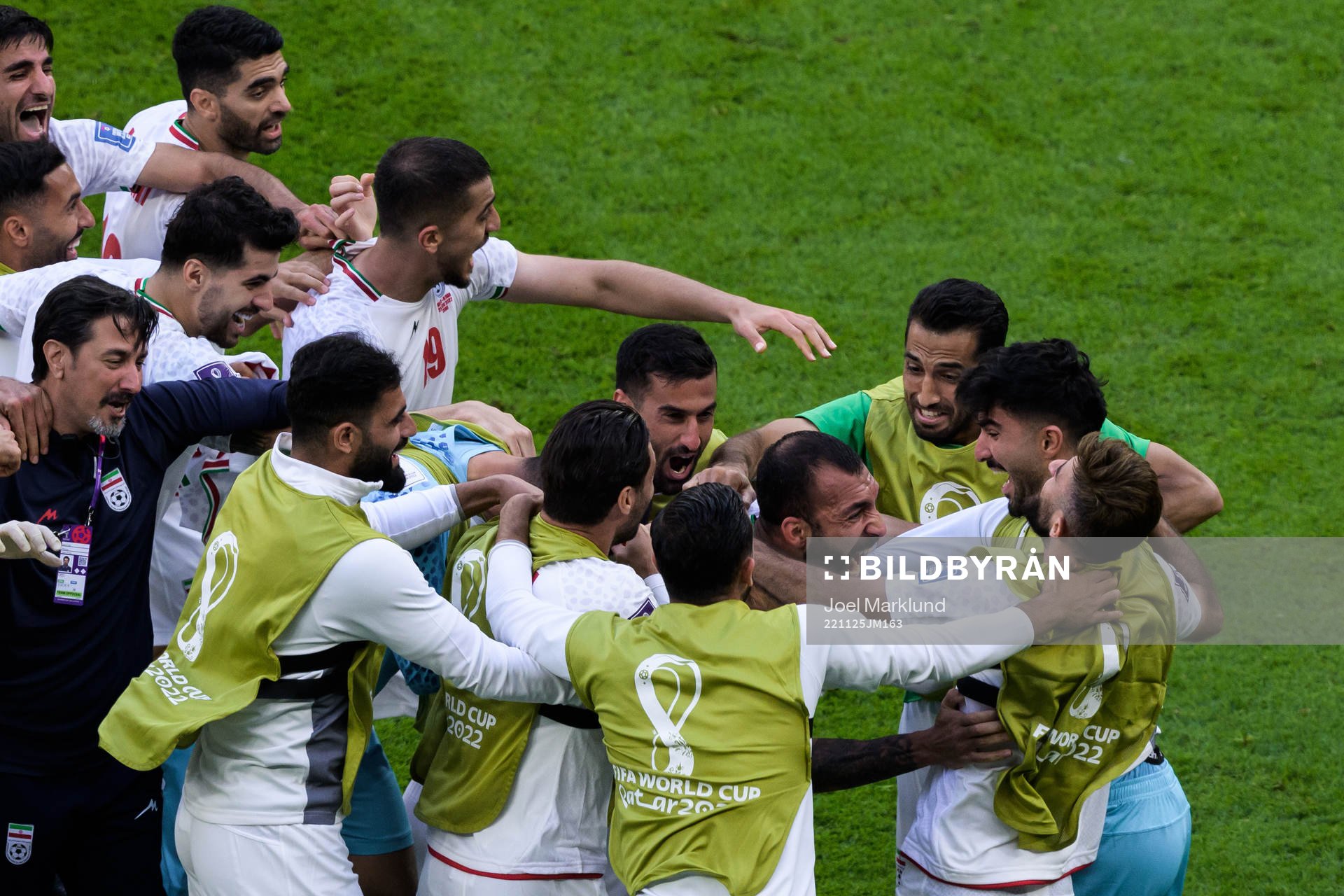 Players of Iran celebrate