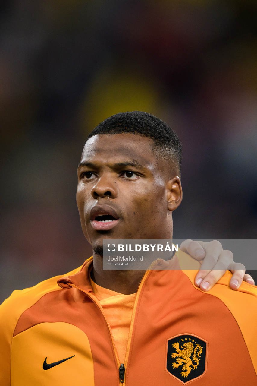Denzel Dumfries of Netherlands