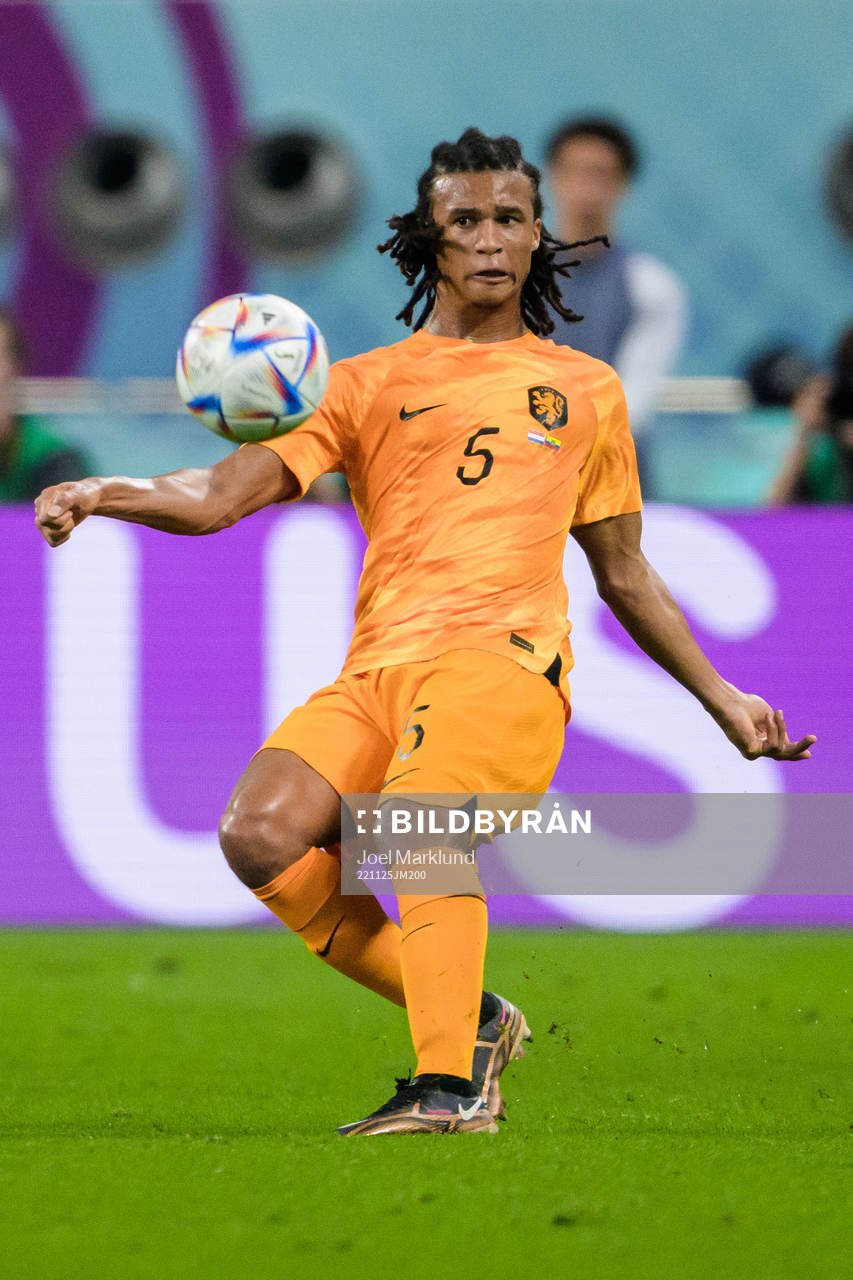 Nathan Ake of Netherlands during the FIFA World Cup 2022 football match between Netherlands and Ecuador on November 25, 2022 in Doha.