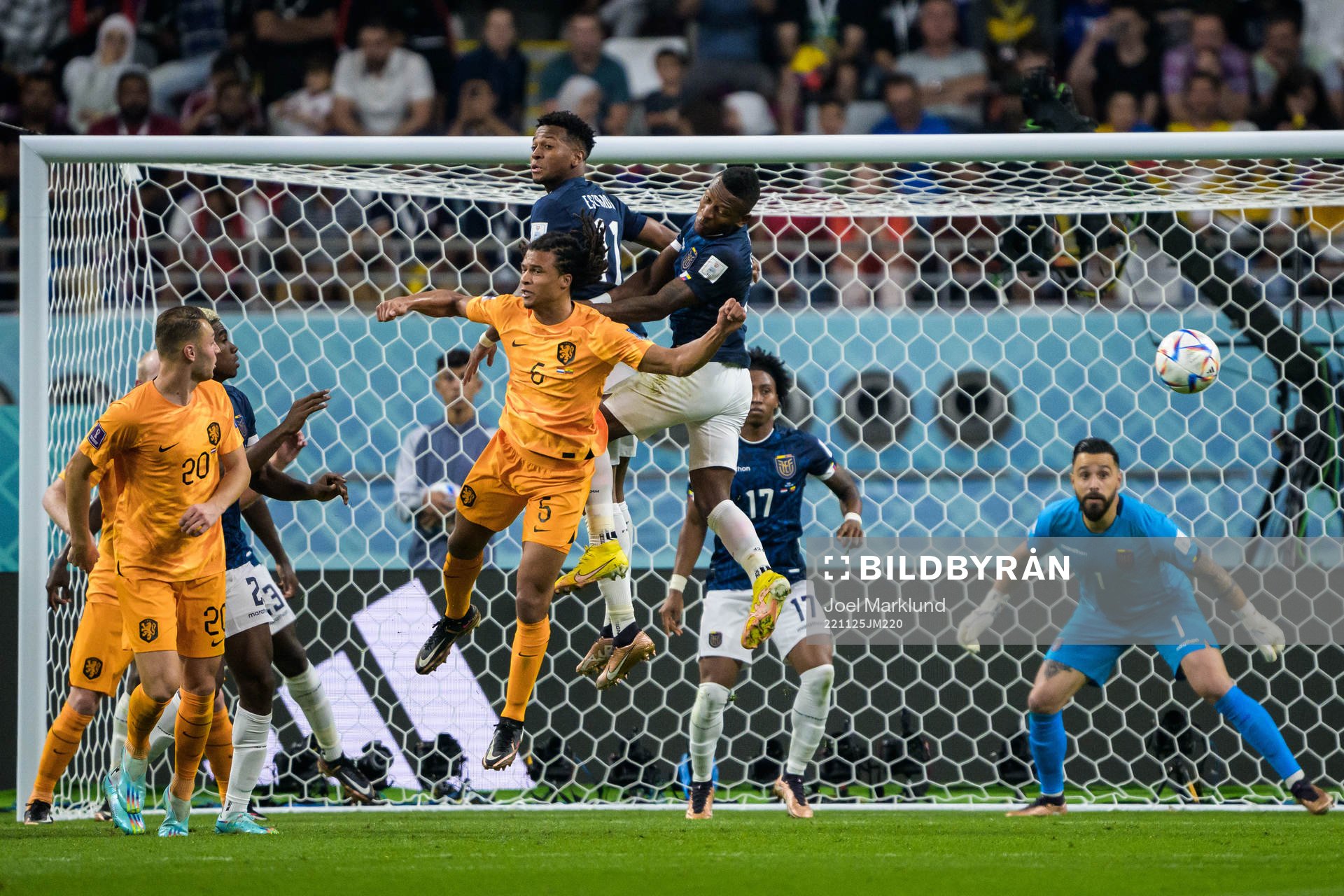 Nathan Ake of Netherlands in action against Michael Estrada