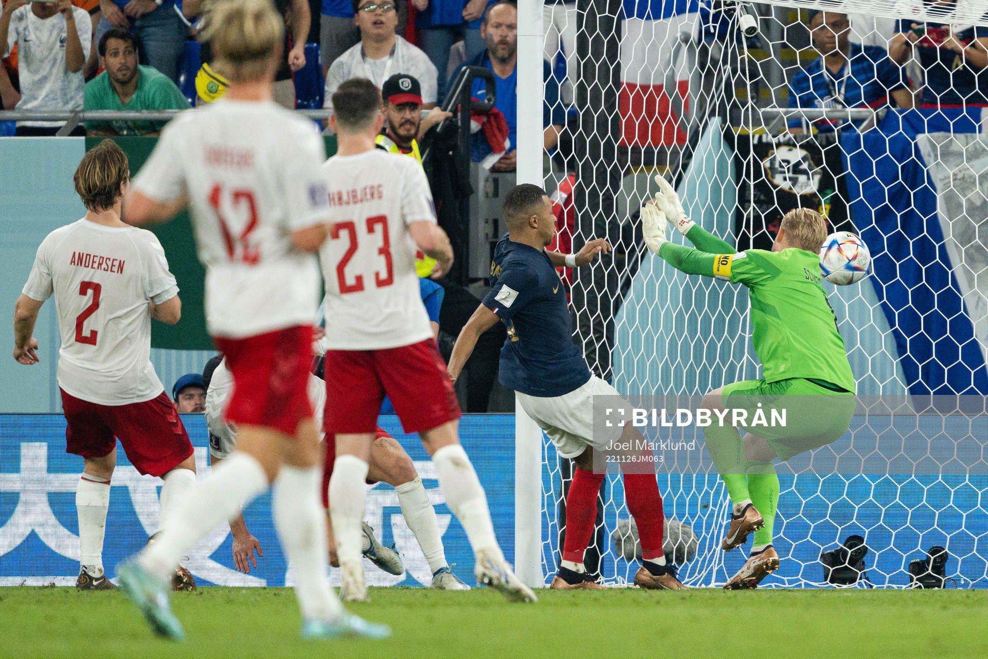 Kylian Mbappe of France scores the 2-1 goal behind
