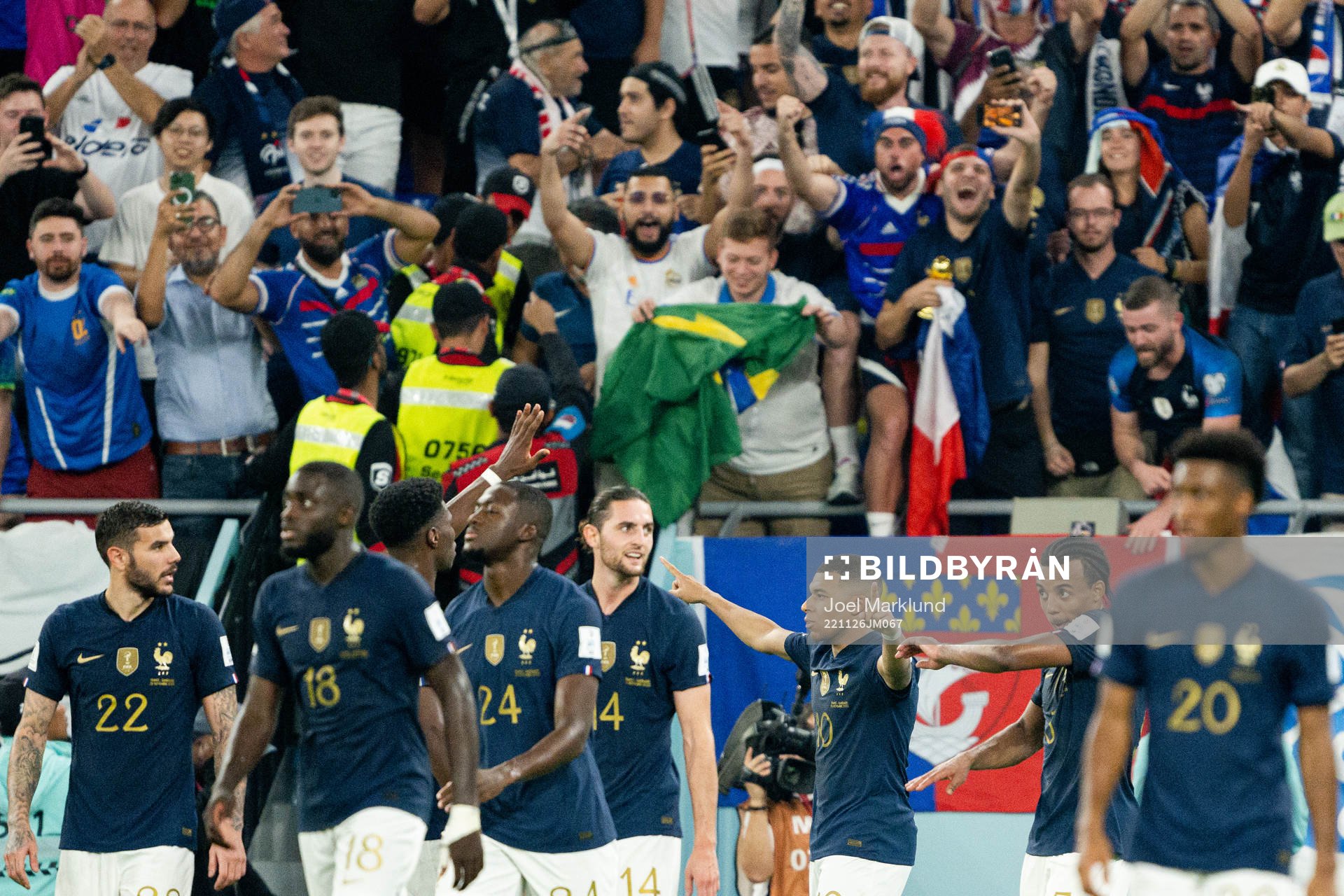 Kylian Mbappe of France celebrate