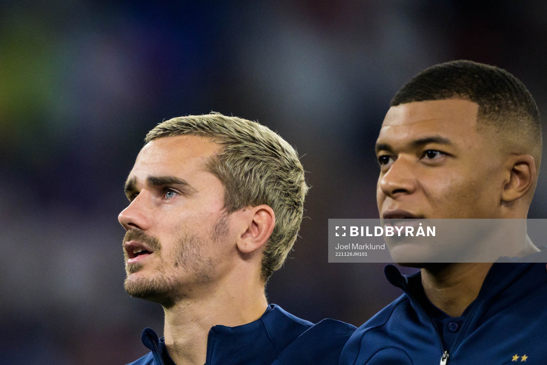 Antoine Griezmann and Kylian Mbappe of France