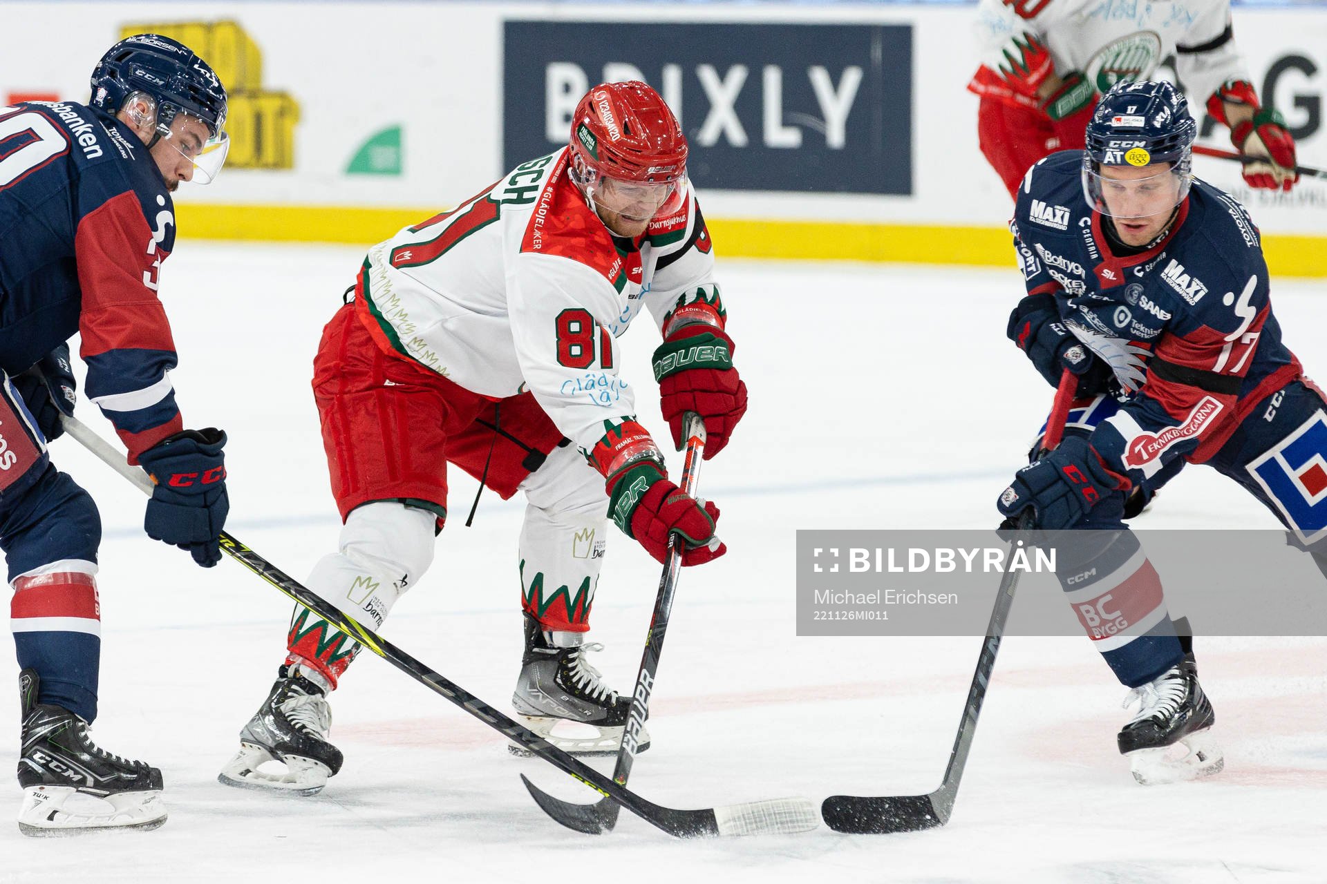 Frölundas Ryan Lasch i en kamp mot Linköpings Ty Rattie