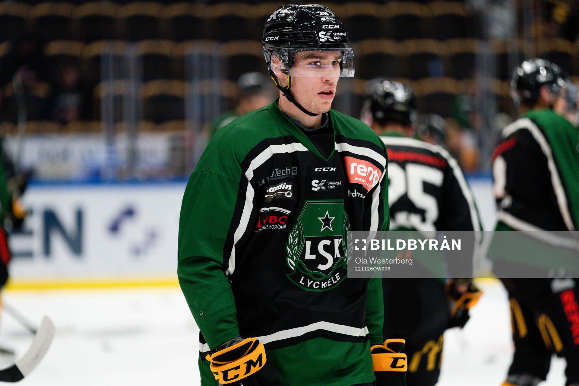 Skellefteås Albin Sundsvik bär Leksand matchtröja