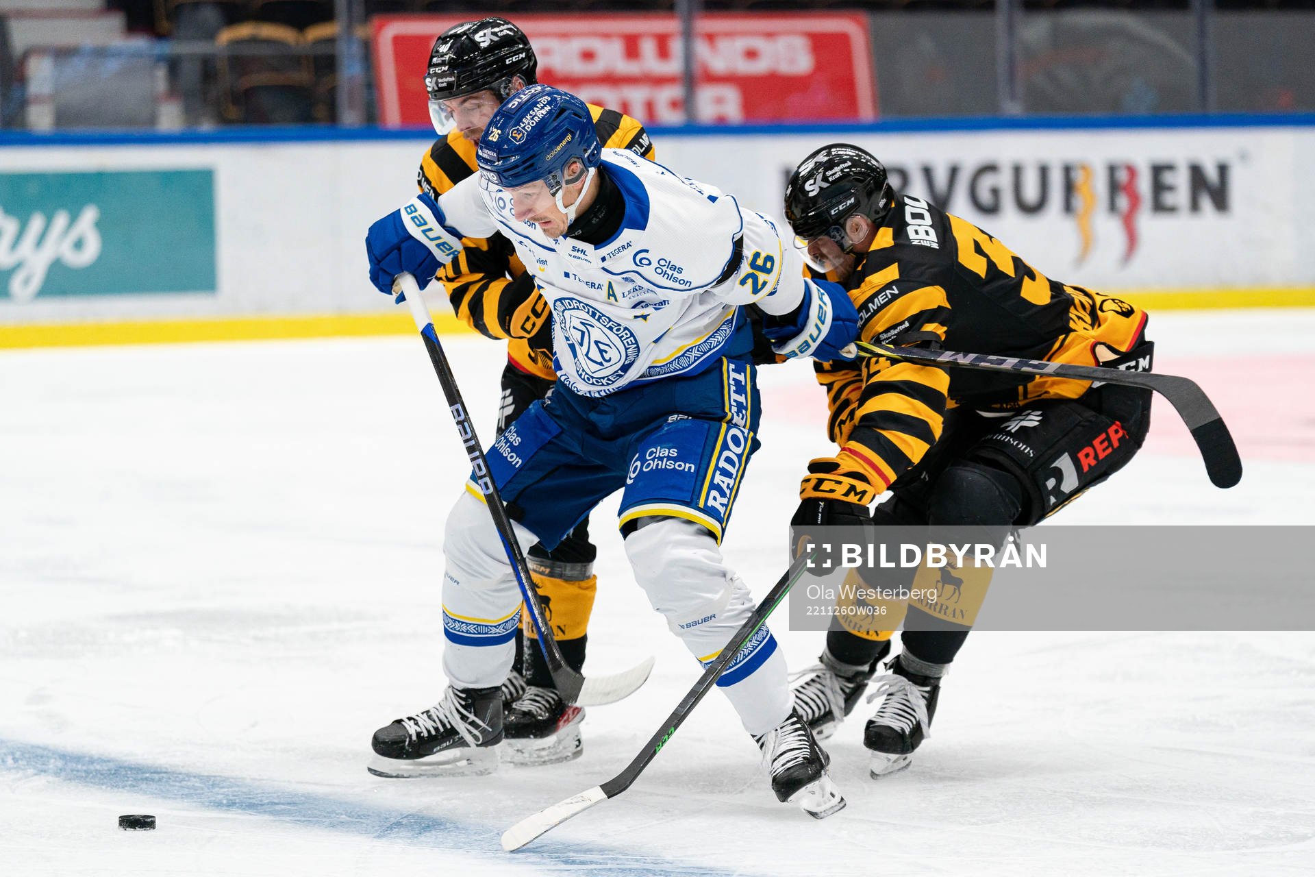 Leksands Patrik Noren i en kamp mot Skellefteås Tom
