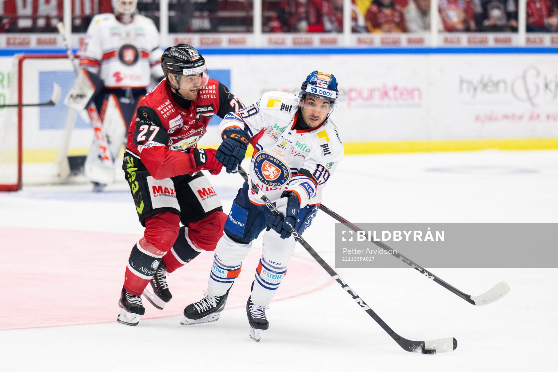 Malmö Redhawks Ponthus Westerholm och Växjös Jayden