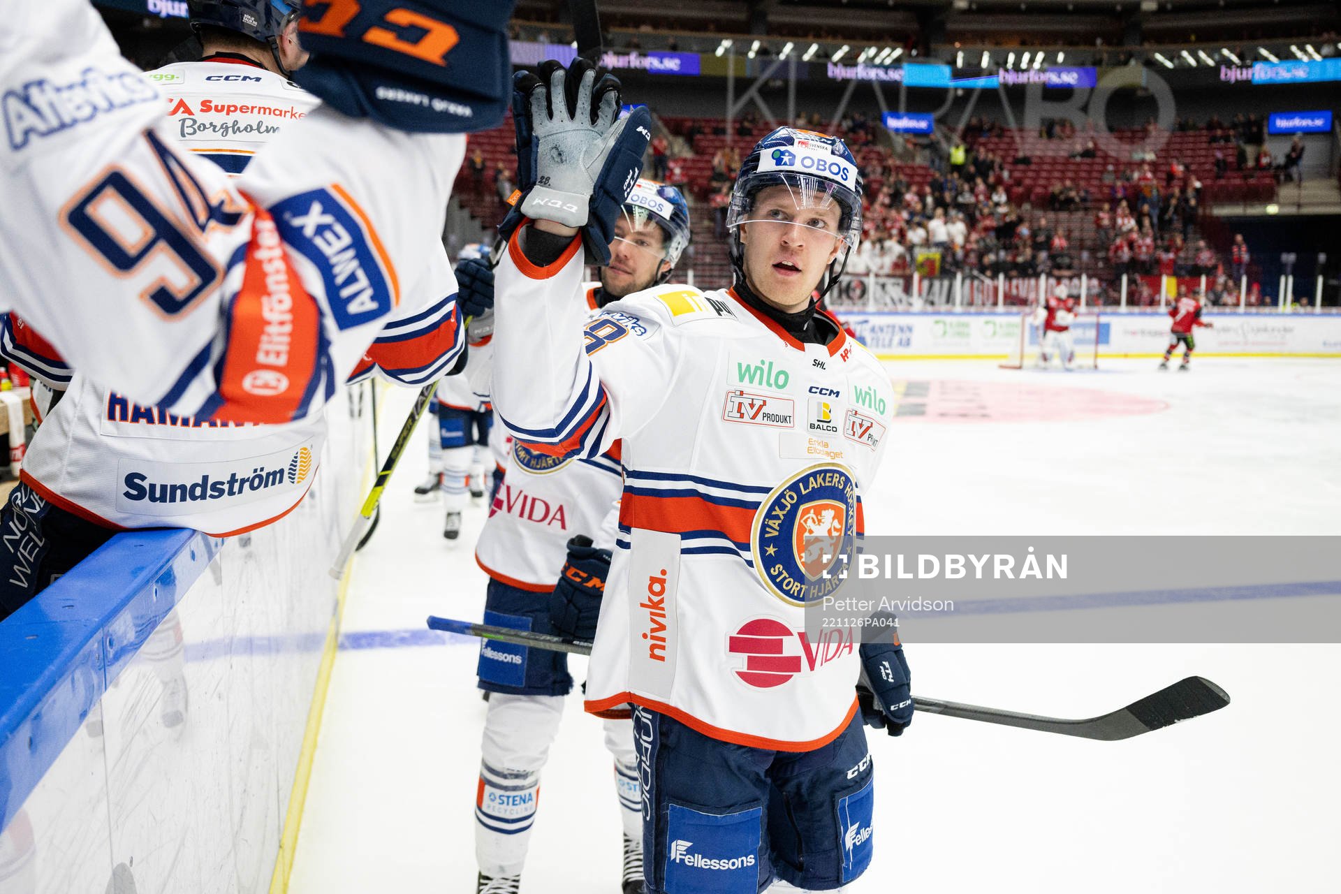 Växjös Hugo Gustafsson jublar