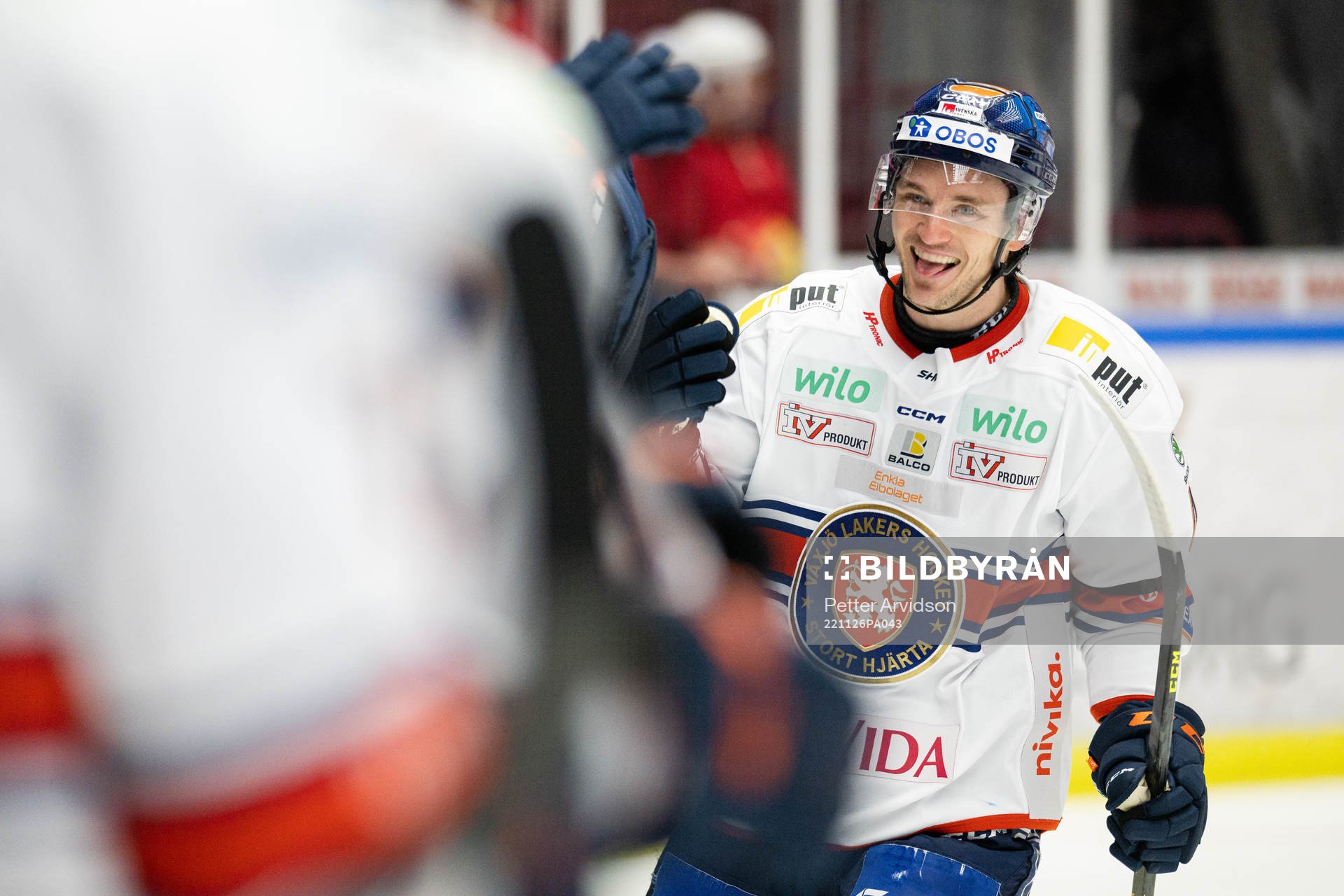 Växjös Keegan Lowe jublar