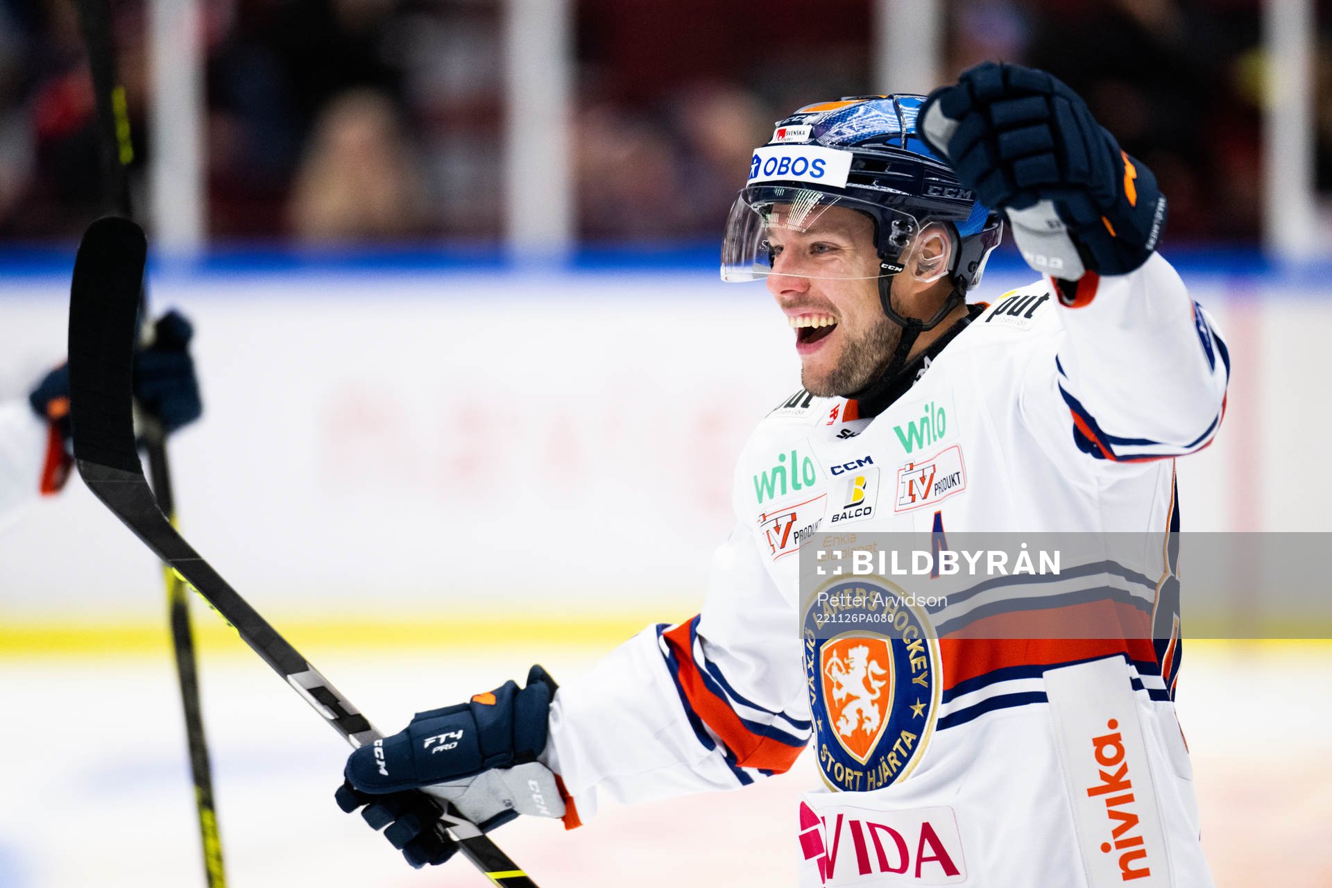 Växjös Robert Rosén jublar