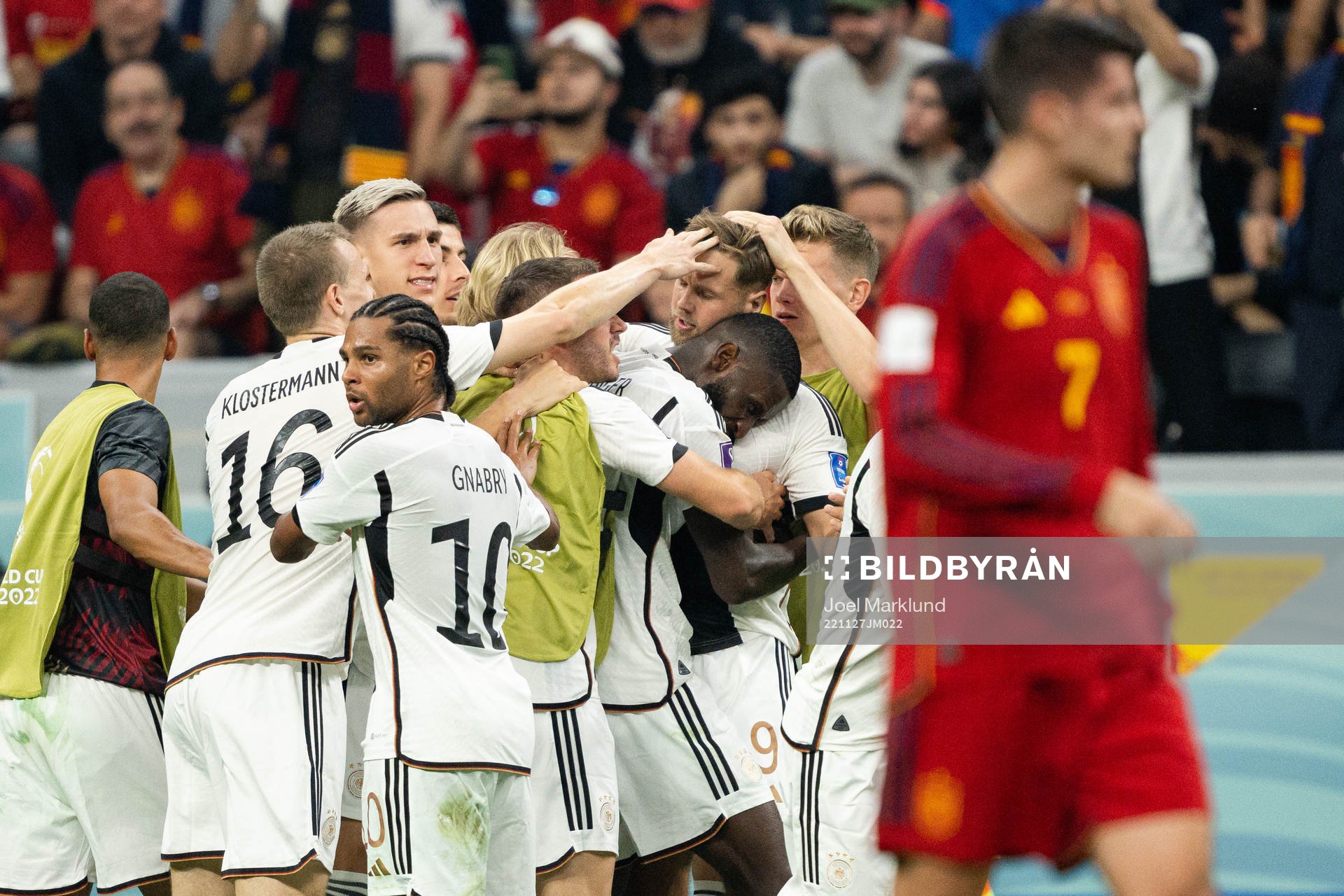 Niclas Füllkrug of Germany celebrates the 1-1 goal
