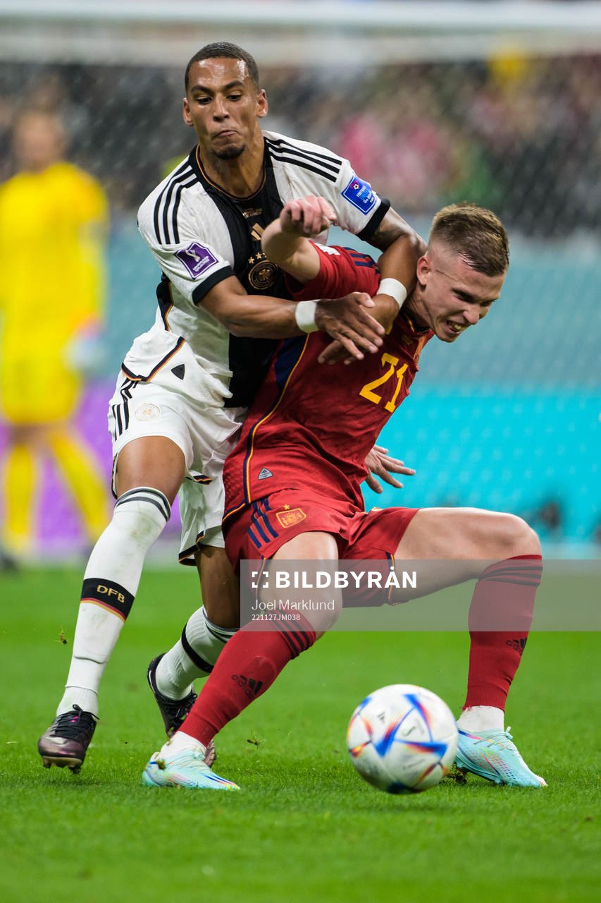 Thilo Kehrer of Germany and Dani Olmo of Spain