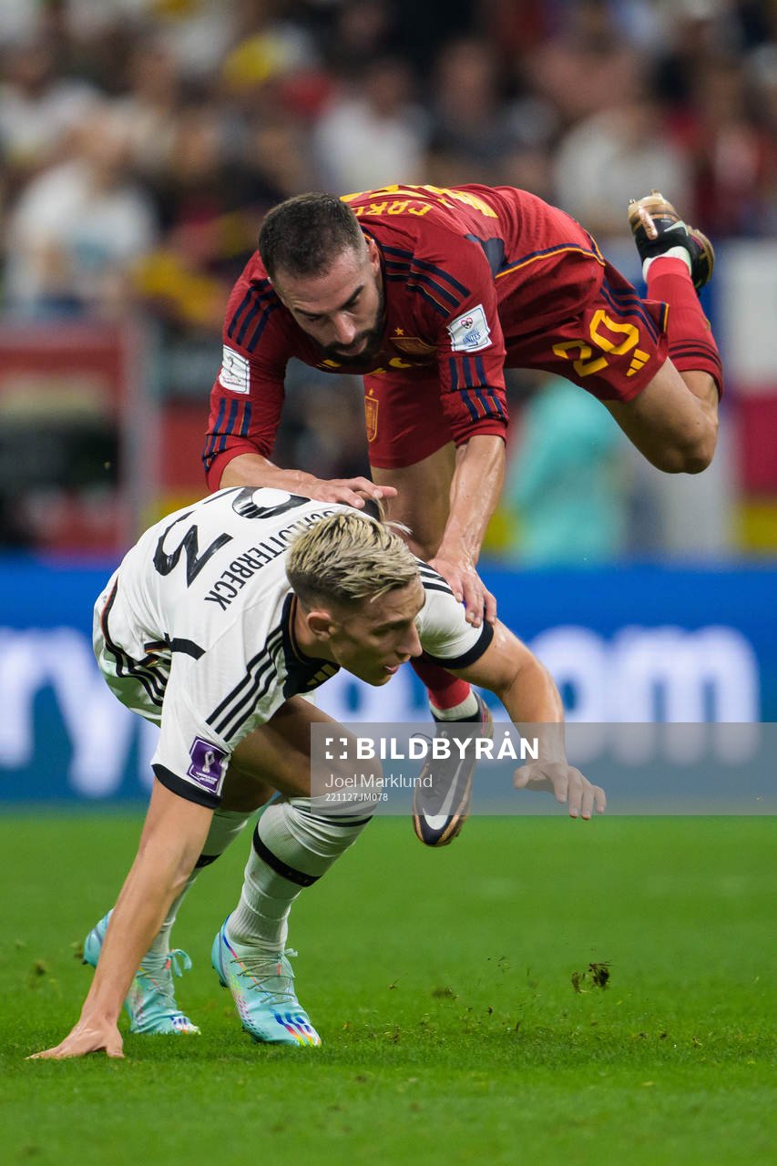 Nico Schlotterbeck of Germany and Dani Carvajal of Spain