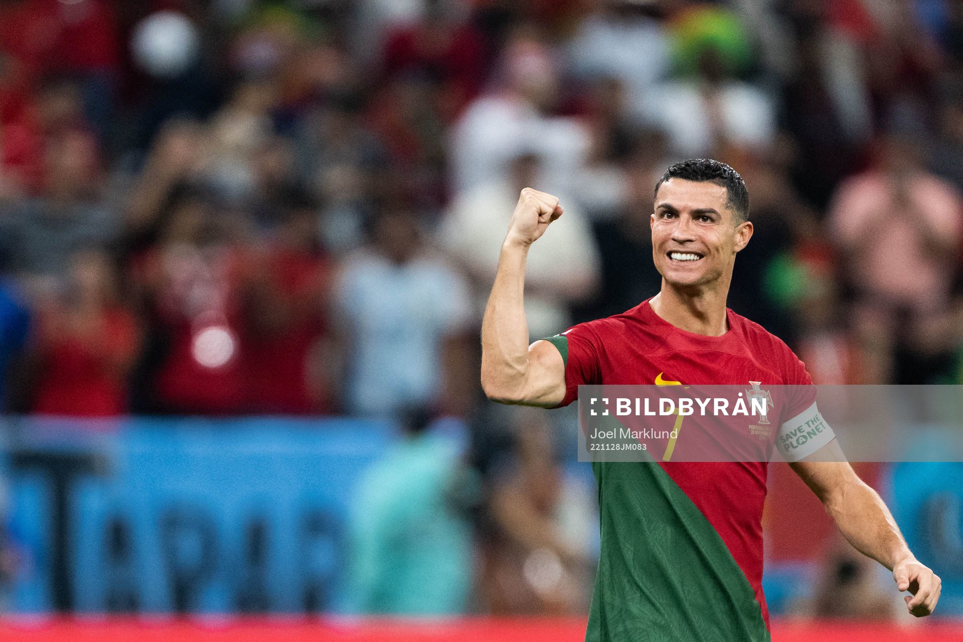 Cristiano Ronaldo of Portugal celebrates 1-0 by Bruno