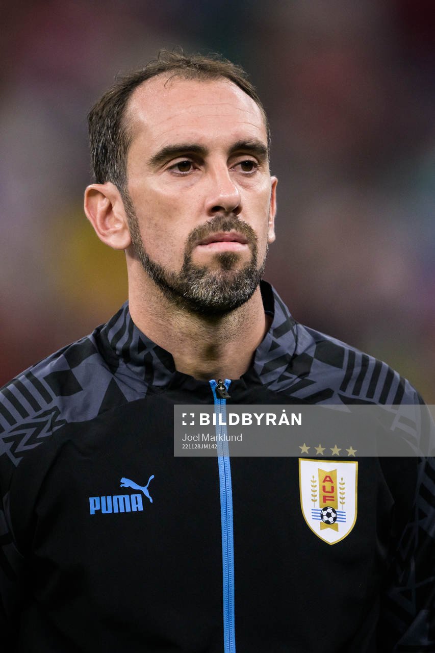 Diego Godin of Uruguay ahead of the FIFA World Cup 2022 football match between Portugal and Uruguay on November 28, 2022 in Doha.