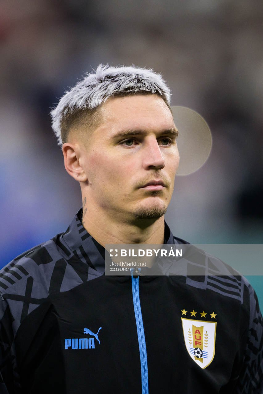 Guillermo Varela of Uruguay ahead of the FIFA World Cup 2022 football match between Portugal and Uruguay on November 28, 2022 in Doha. 