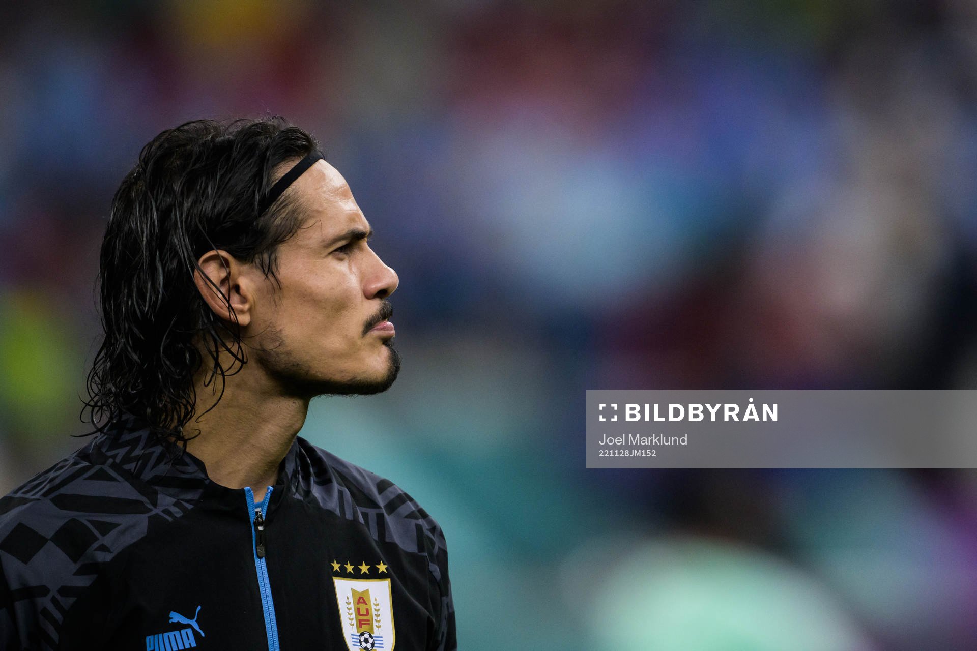 Edinson Cavani of Uruguay ahead of the FIFA World Cup 2022 football match between Portugal and Uruguay on November 28, 2022 in Doha.