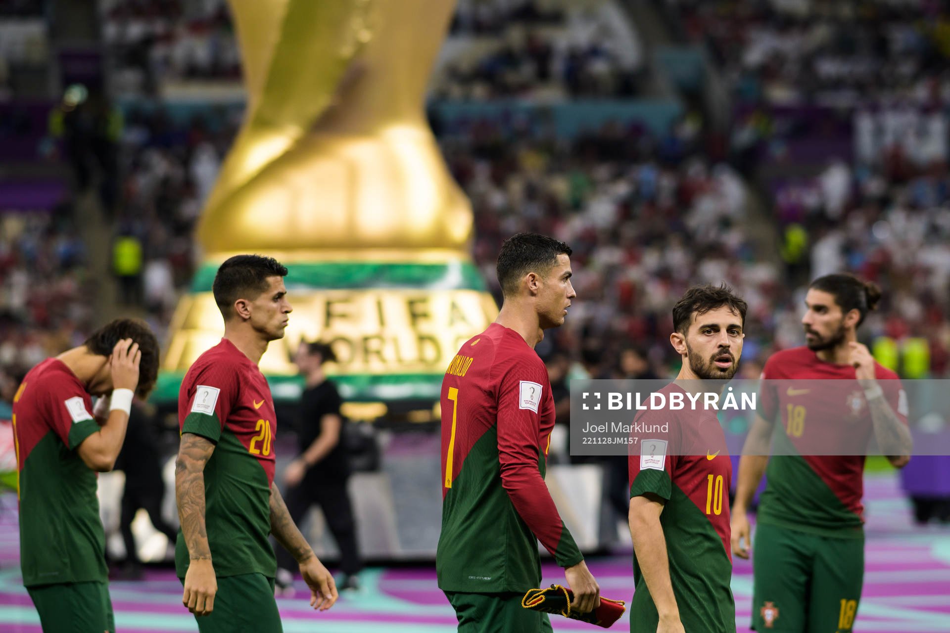 Joao Cancelo, Cristiano Ronaldo and Bernardo Silva of