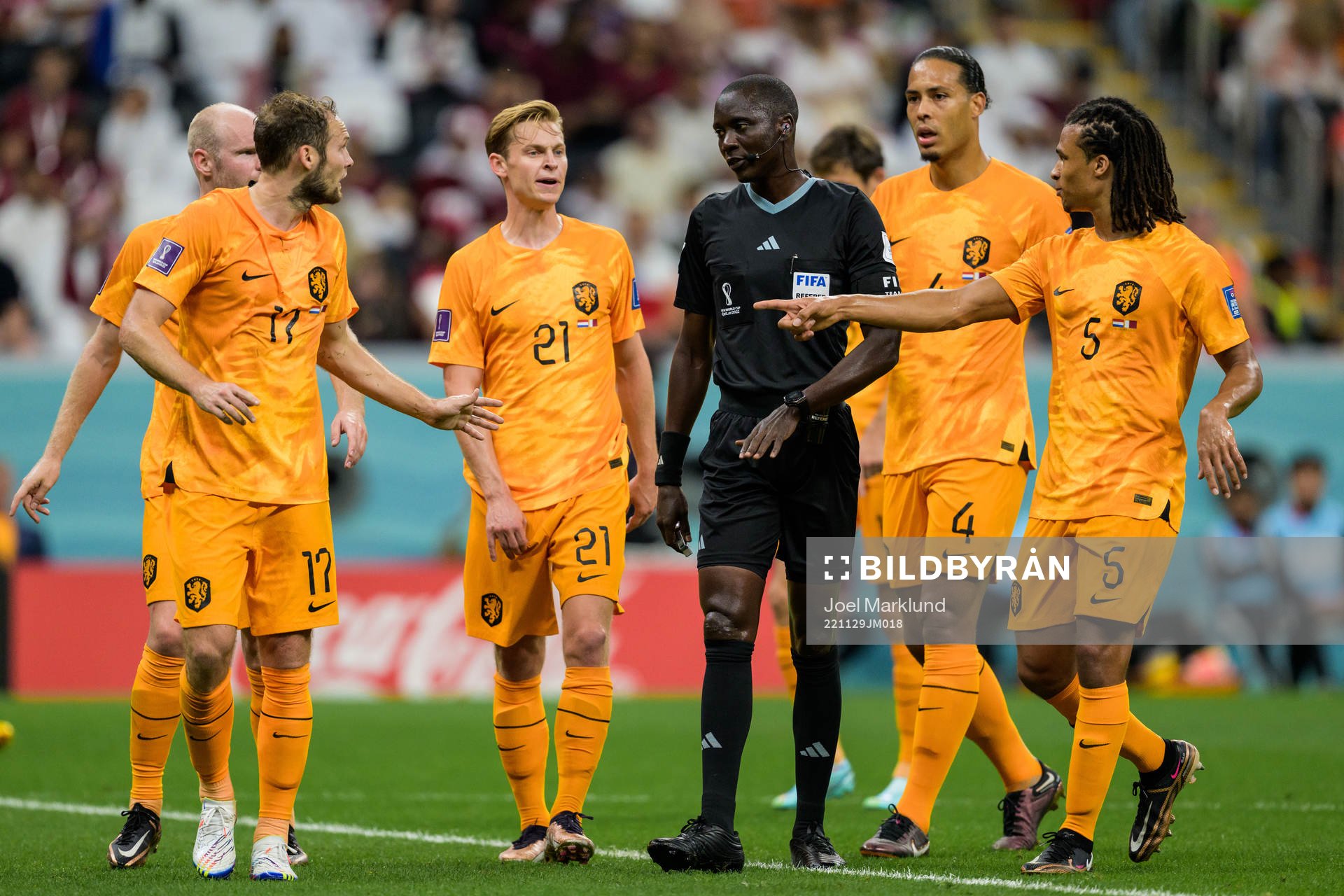 Daley Blind, Frenkie de Jong, Virgil van Dijkand and Nathan